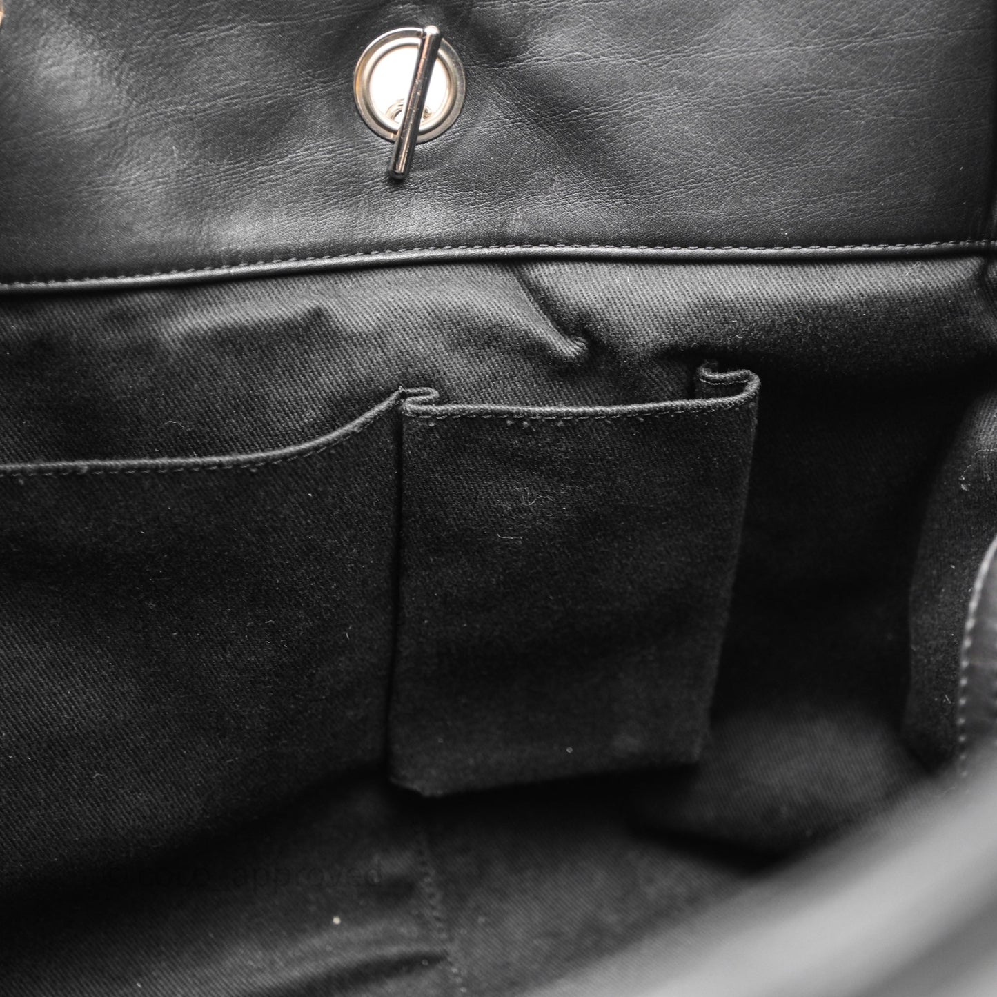 Chanel In The Business Tote Bag Black Calfskin Silver Hardware