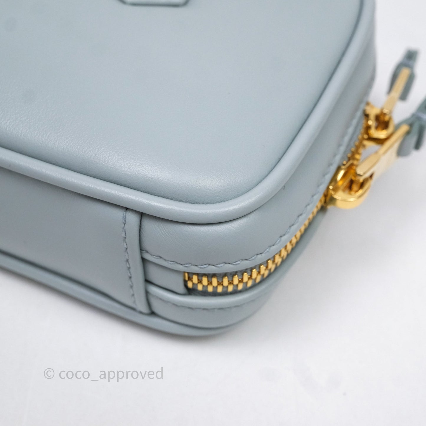 Miu Miu Arcadie Mini Bag Lago Blue Gold Hardware