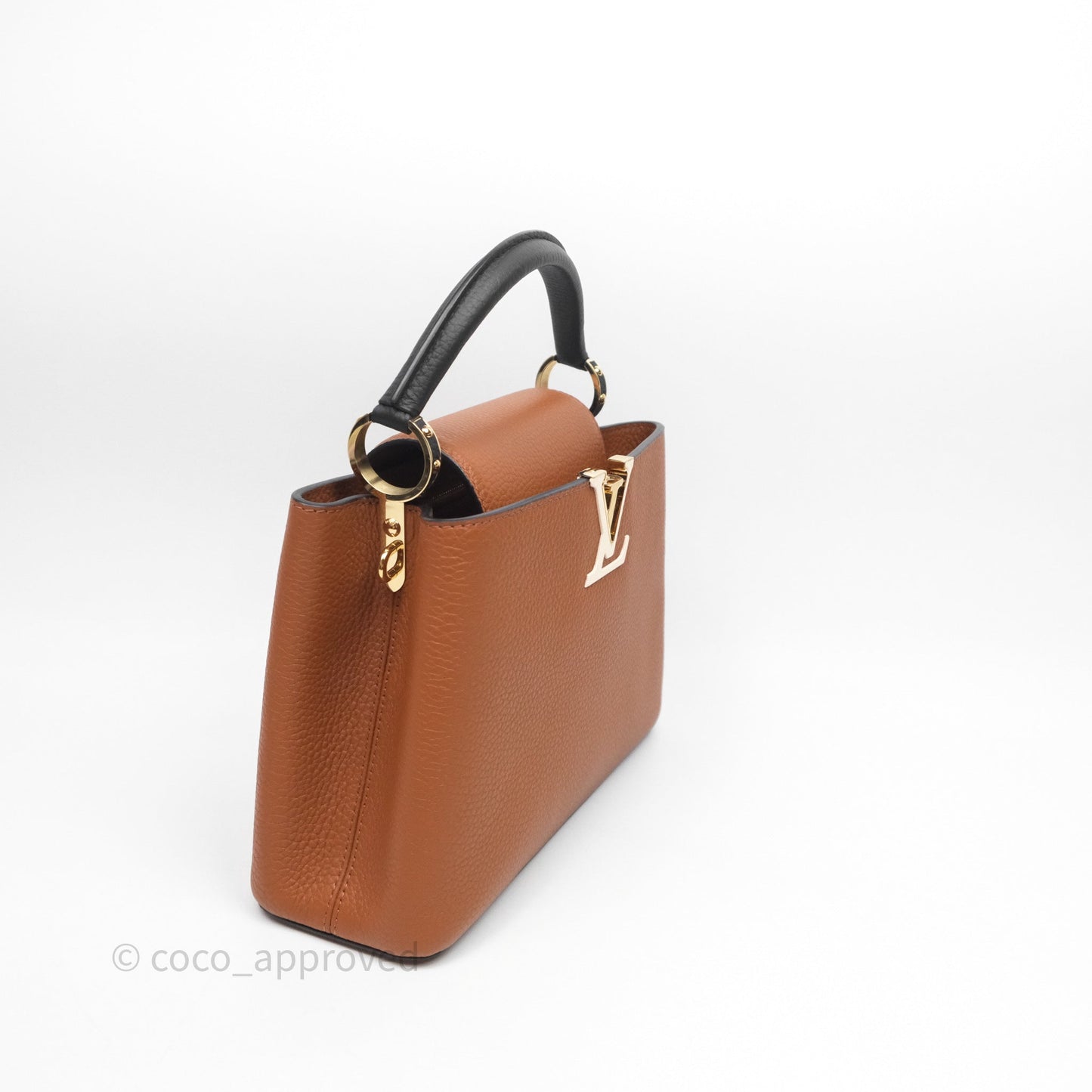 Louis Vuitton Taurillon Capucines BB Tan Gold Hardware