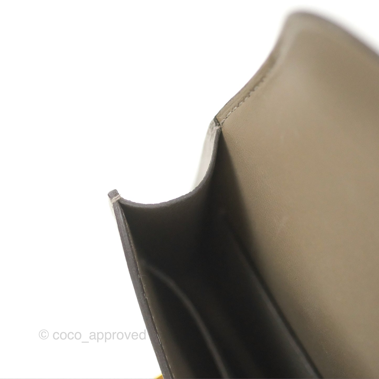 Hermès Constance Slim Wallet Gris Meyer 0L Epsom Gold Hardware