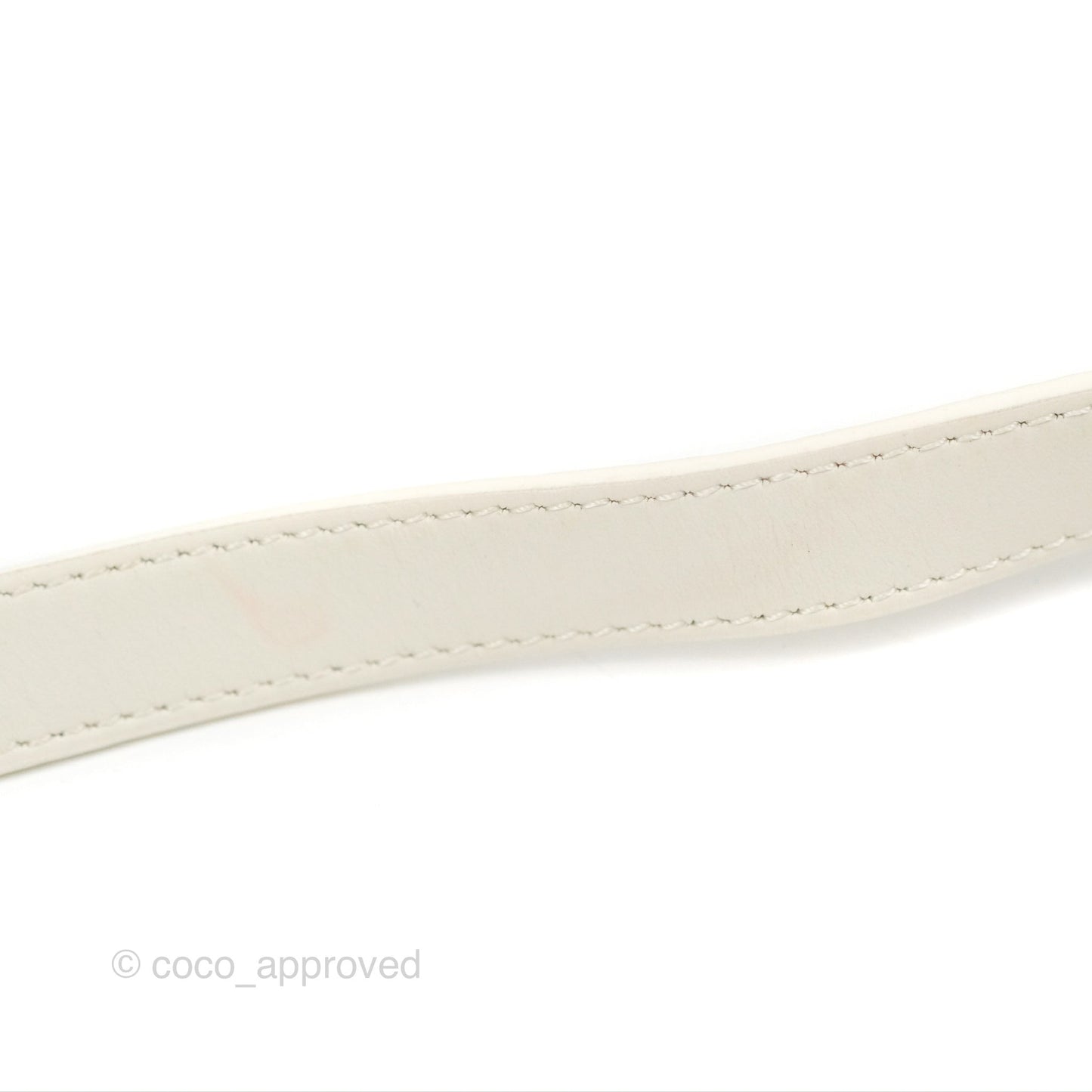 Celine Round Purse on Strap Triomphe Canvas White Calfskin