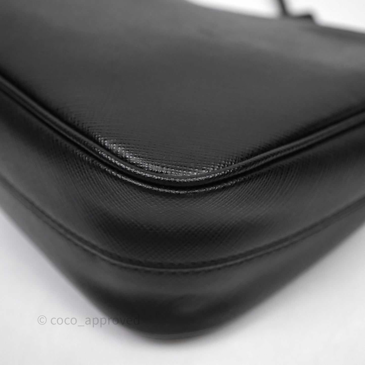 Prada Re-Edition 2005 Black Saffiano Leather Bag Gold Hardware