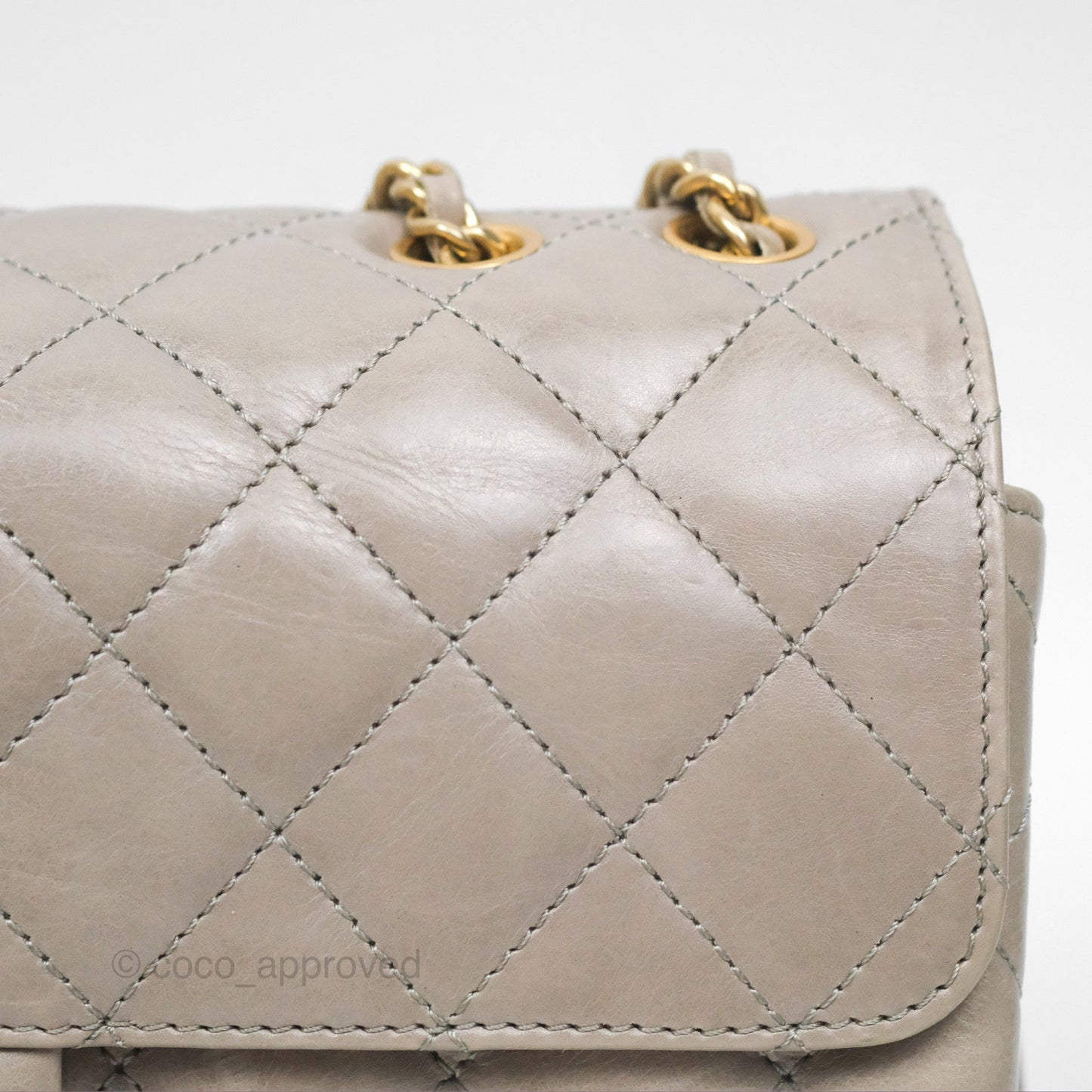 Chanel Accordion Flap Bag Taupe Crinkled Glazed Calfskin