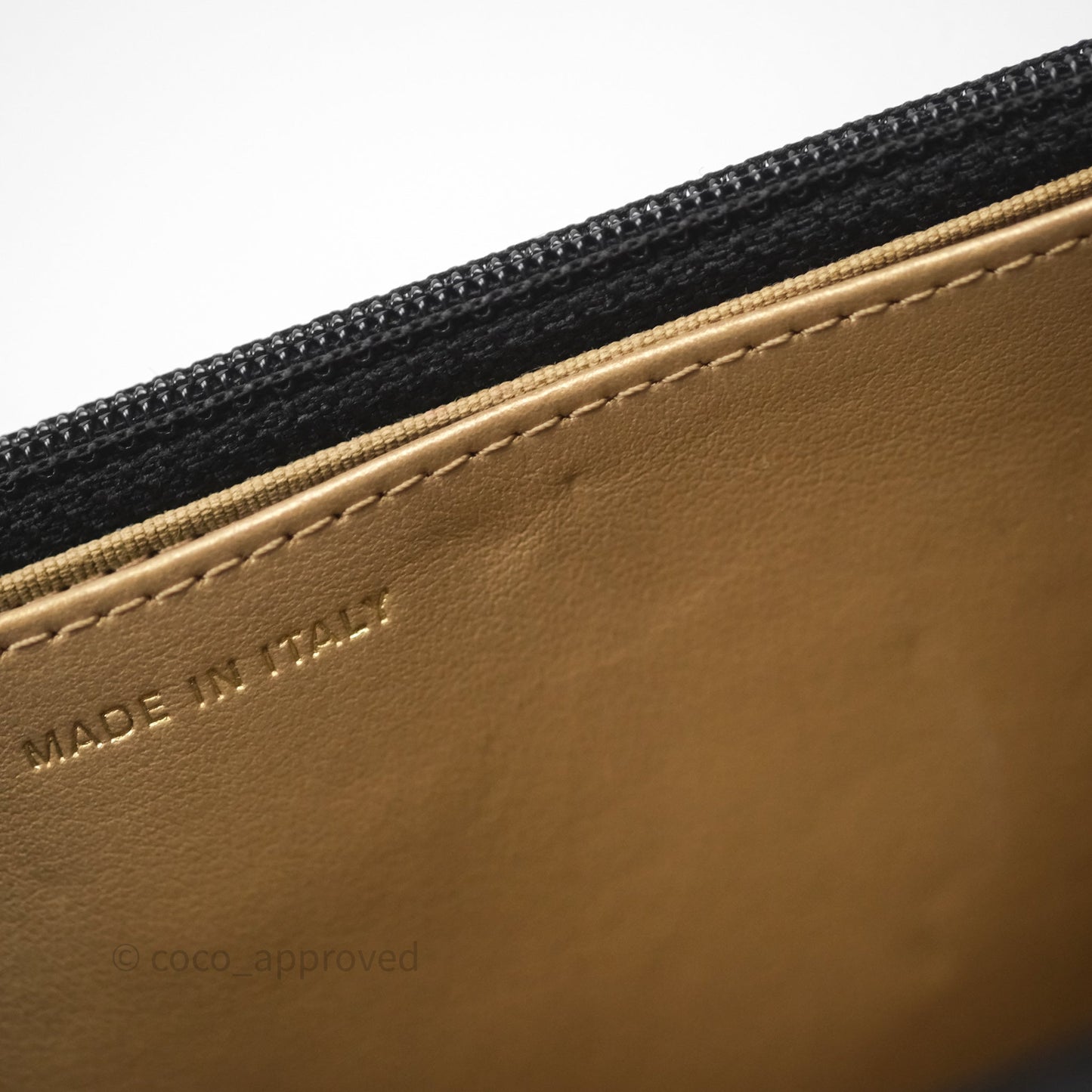 Chanel Quilted Pearl Crush Wallet on Chain WOC Black Lambskin Aged Gold Hardware