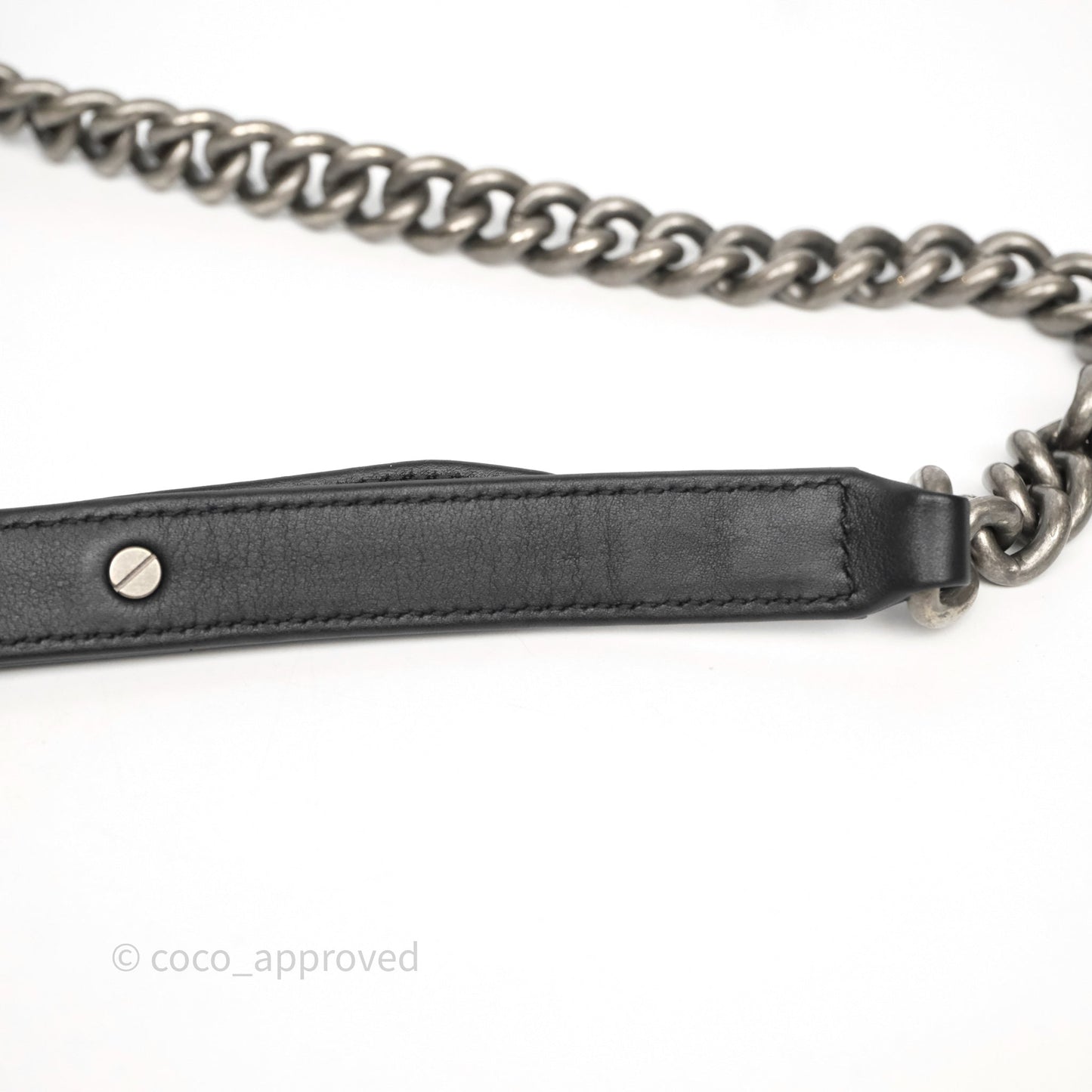 Chanel Quilted Medium Boy Black Calfskin Ruthenium Hardware