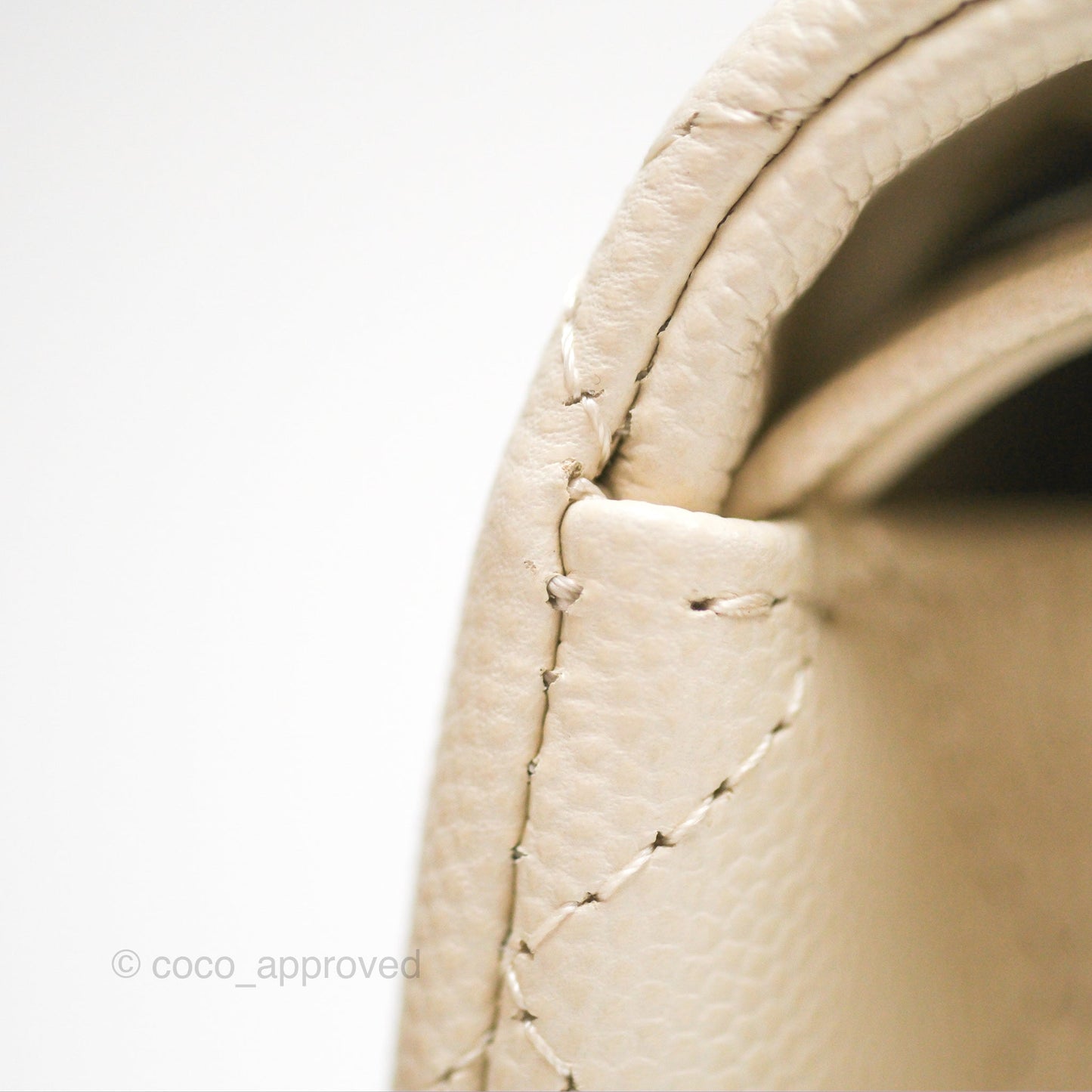 Chanel Small Classic Quilted Flap Light Ivory Caviar Gold Hardware