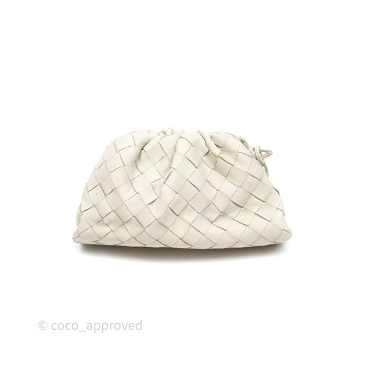 Bottega Veneta Mini Pouch Chalk Intrecciato Calfskin