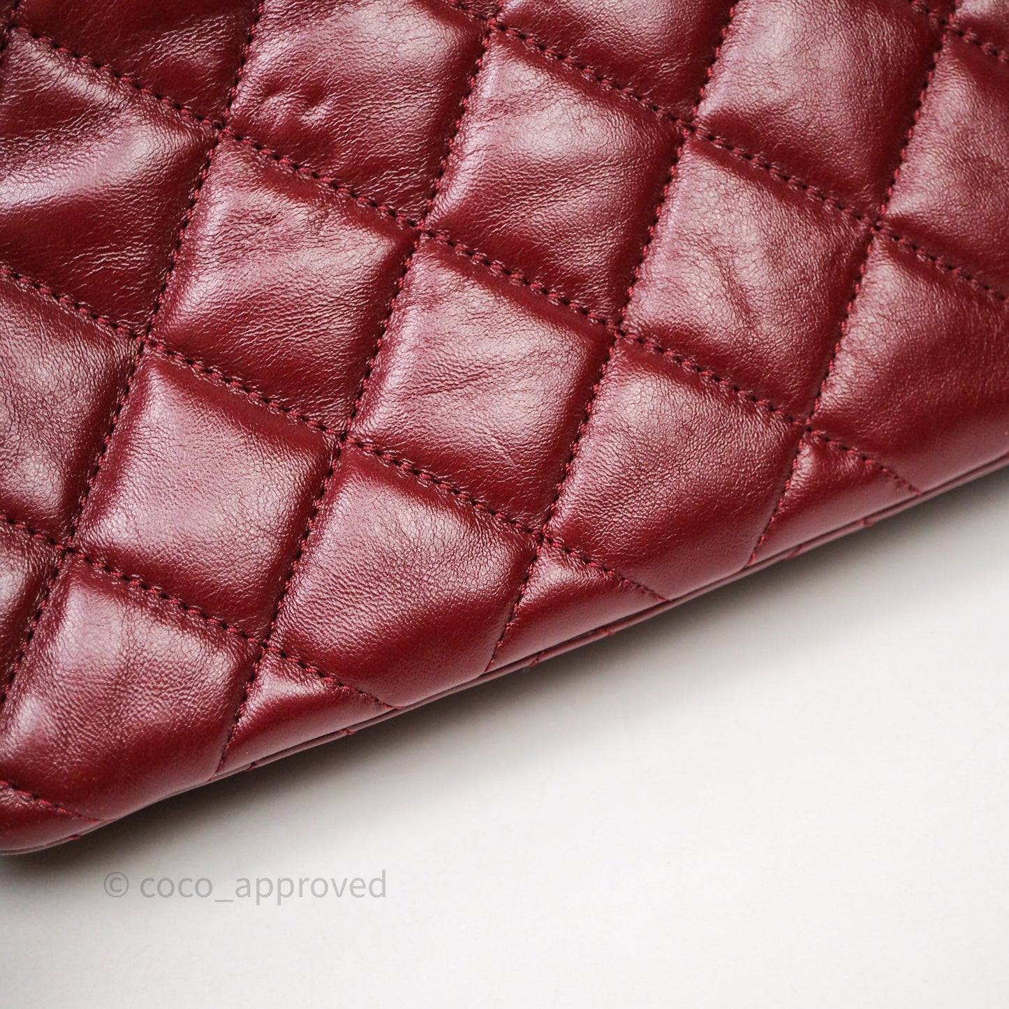 Chanel Small All Slide Adjustable Chain Flap Bag Burgundy Lambskin Aged Gold Hardware