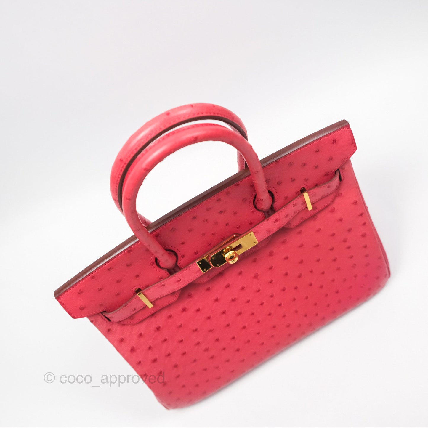Hermès Birkin Retourne 30 Bougainvillea Ostrich Gold Hardware
