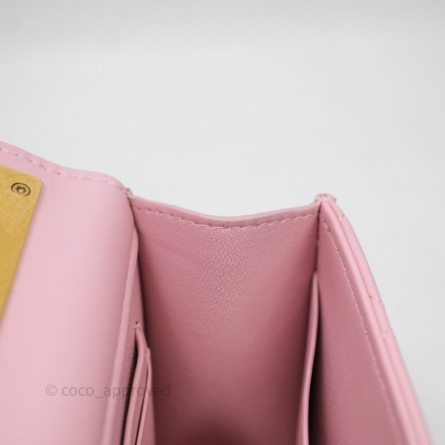 Chanel Mini Enamel Handle Clutch on Chain Pink Lambskin Gold Hardware