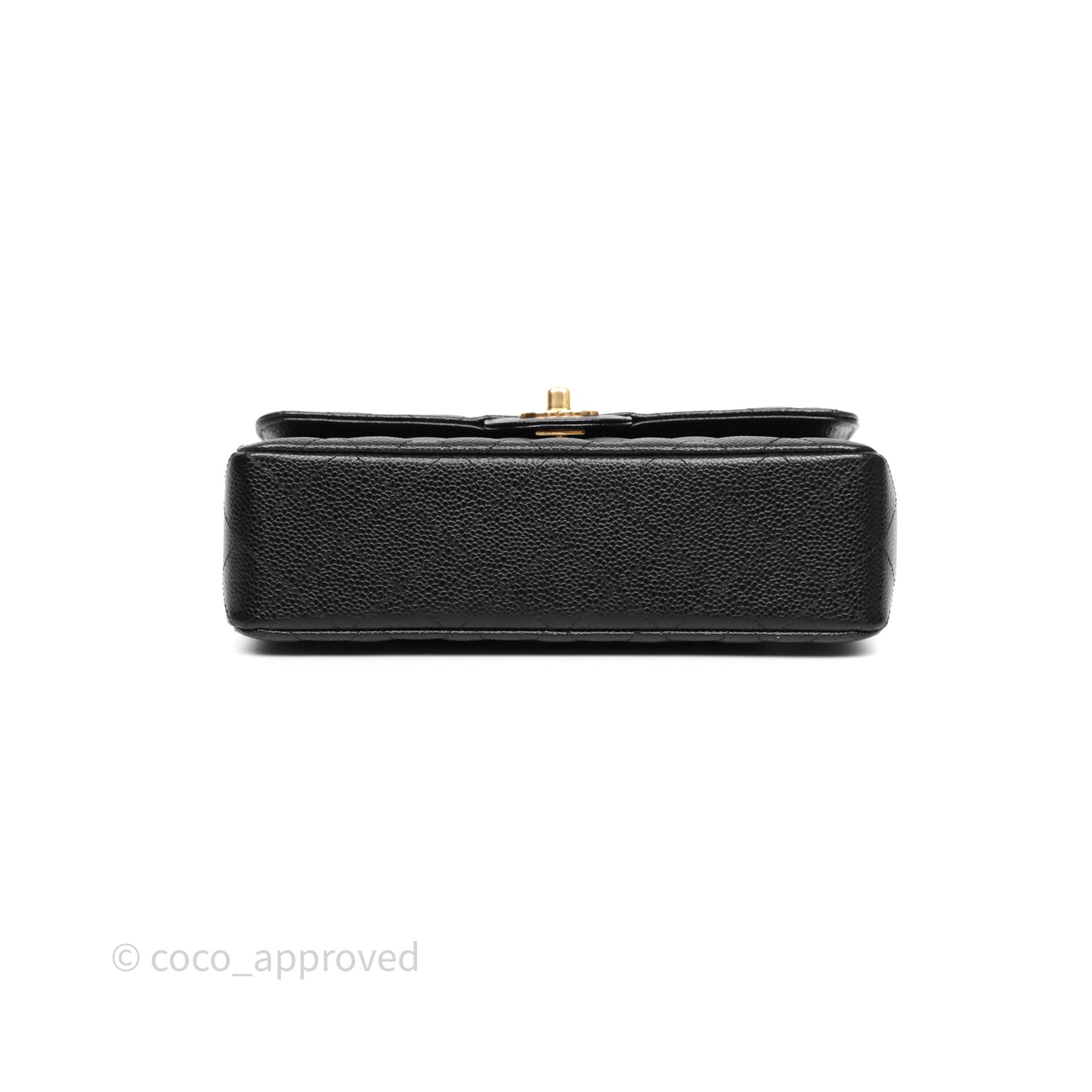 Chanel Small Classic Flap Quilted Black Caviar Gold Hardware