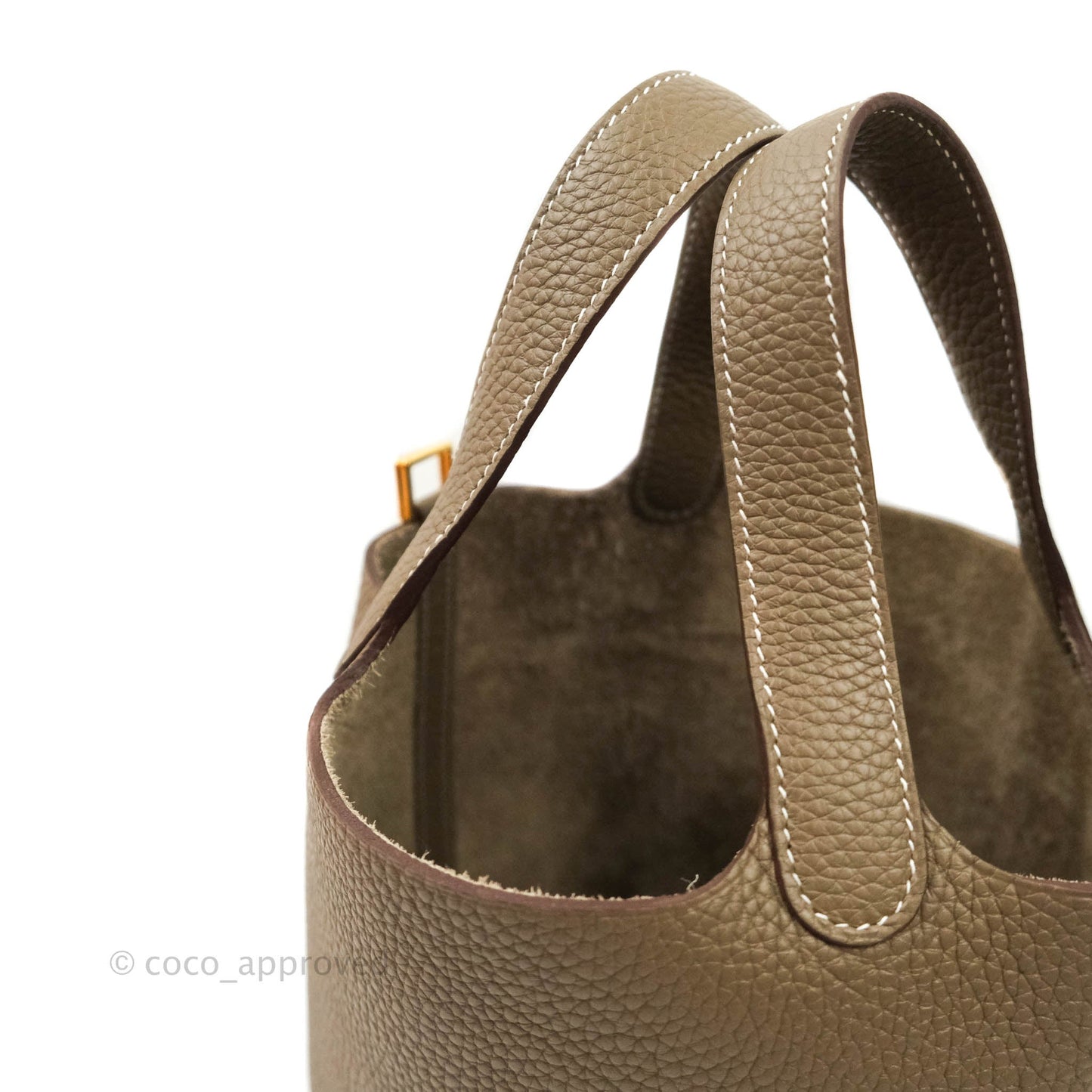 Hermès Taurillon Clemence Picotin Lock 18 PM Etoupe Gold Hardware
