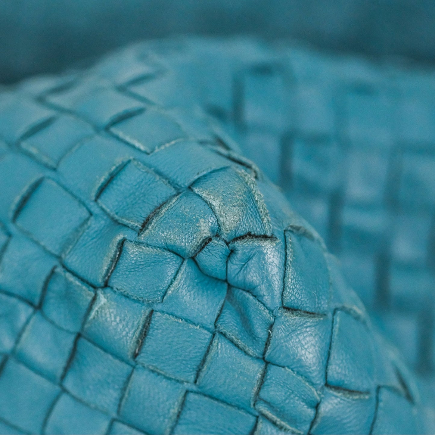 Bottega Veneta Large Cesta Tote Intrecciato Teal