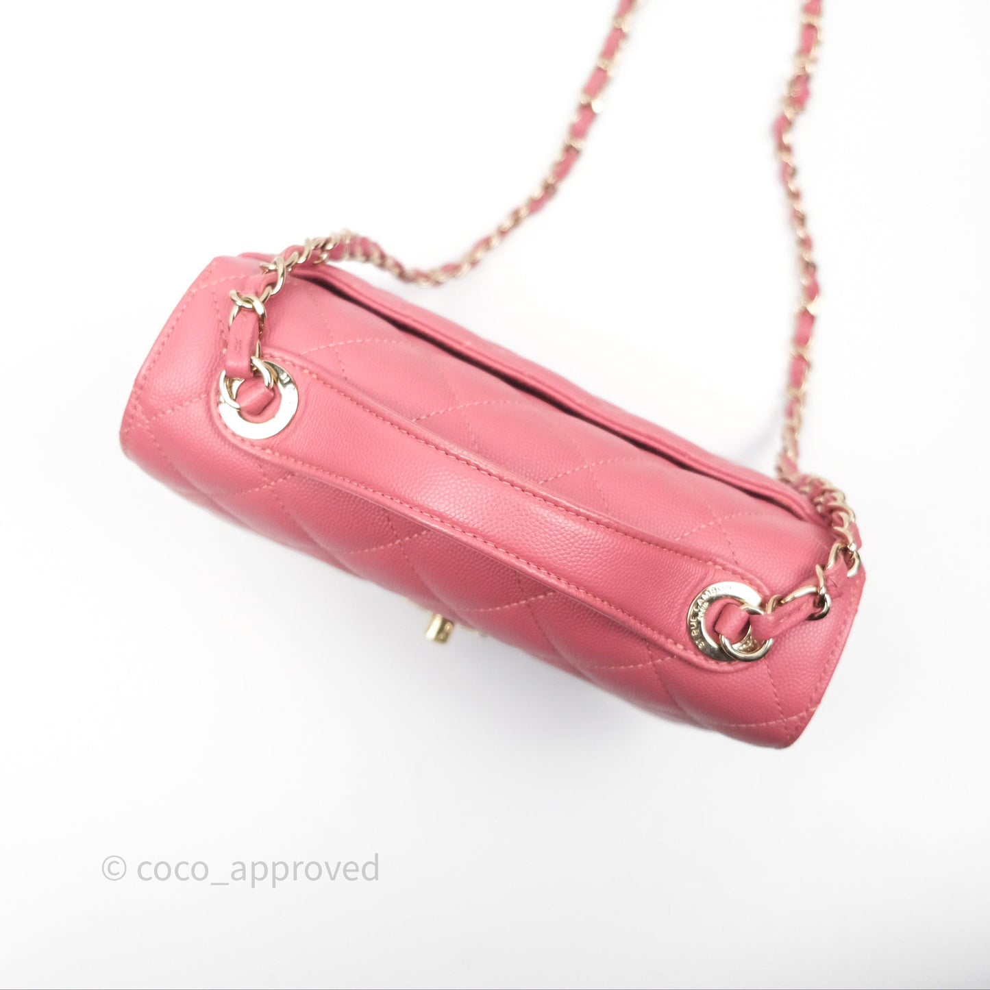 Chanel Quilted Medium Business Affinity Flap Rose Pink Caviar Gold Hardware