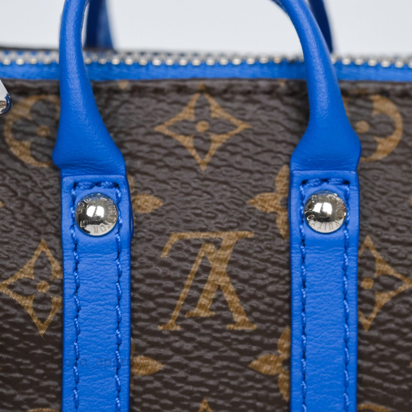 Louis Vuitton Colormania Mini Keepall Pouch Bag Charm Blue