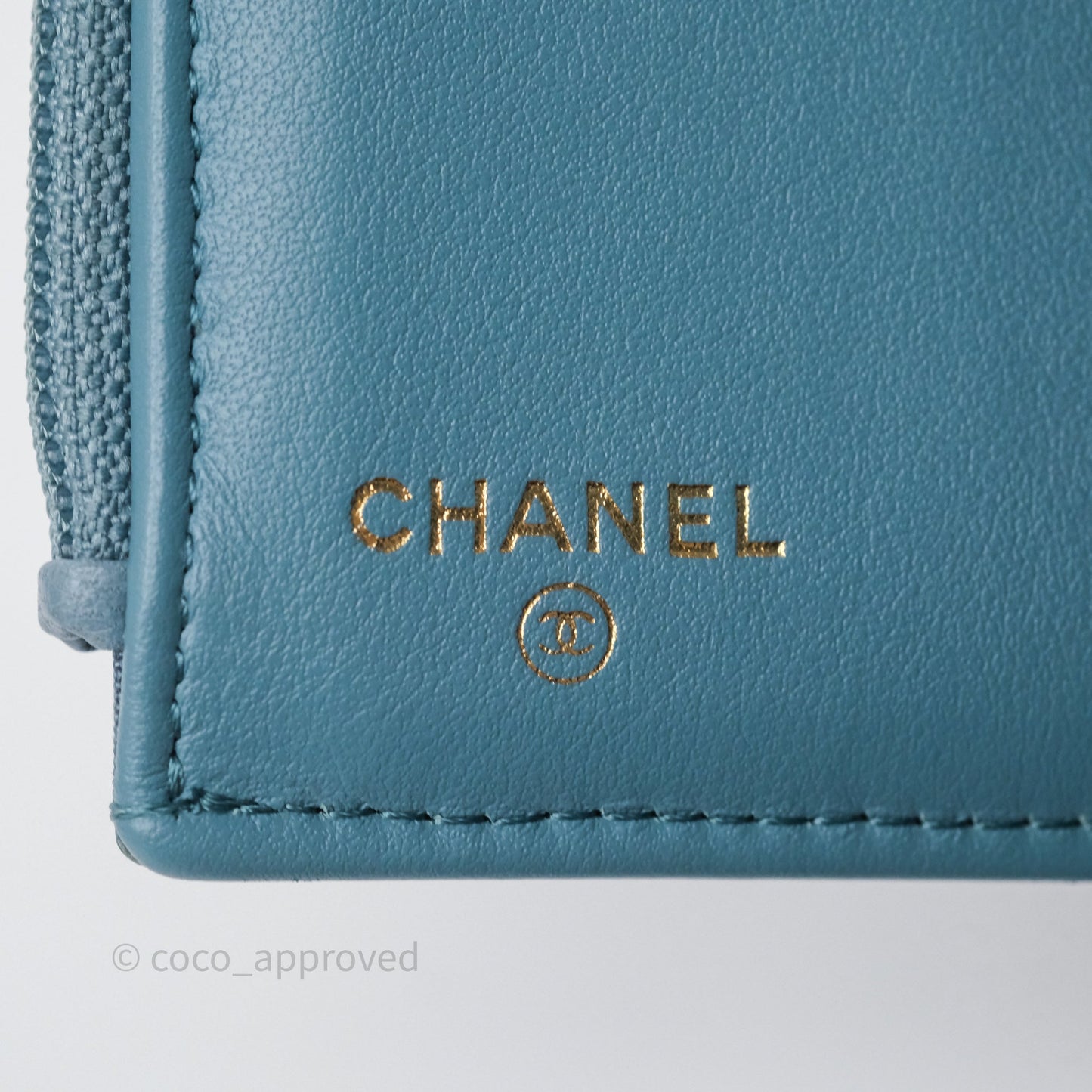 Chanel 19 Short Flap Wallet Cloud Blue Lambskin