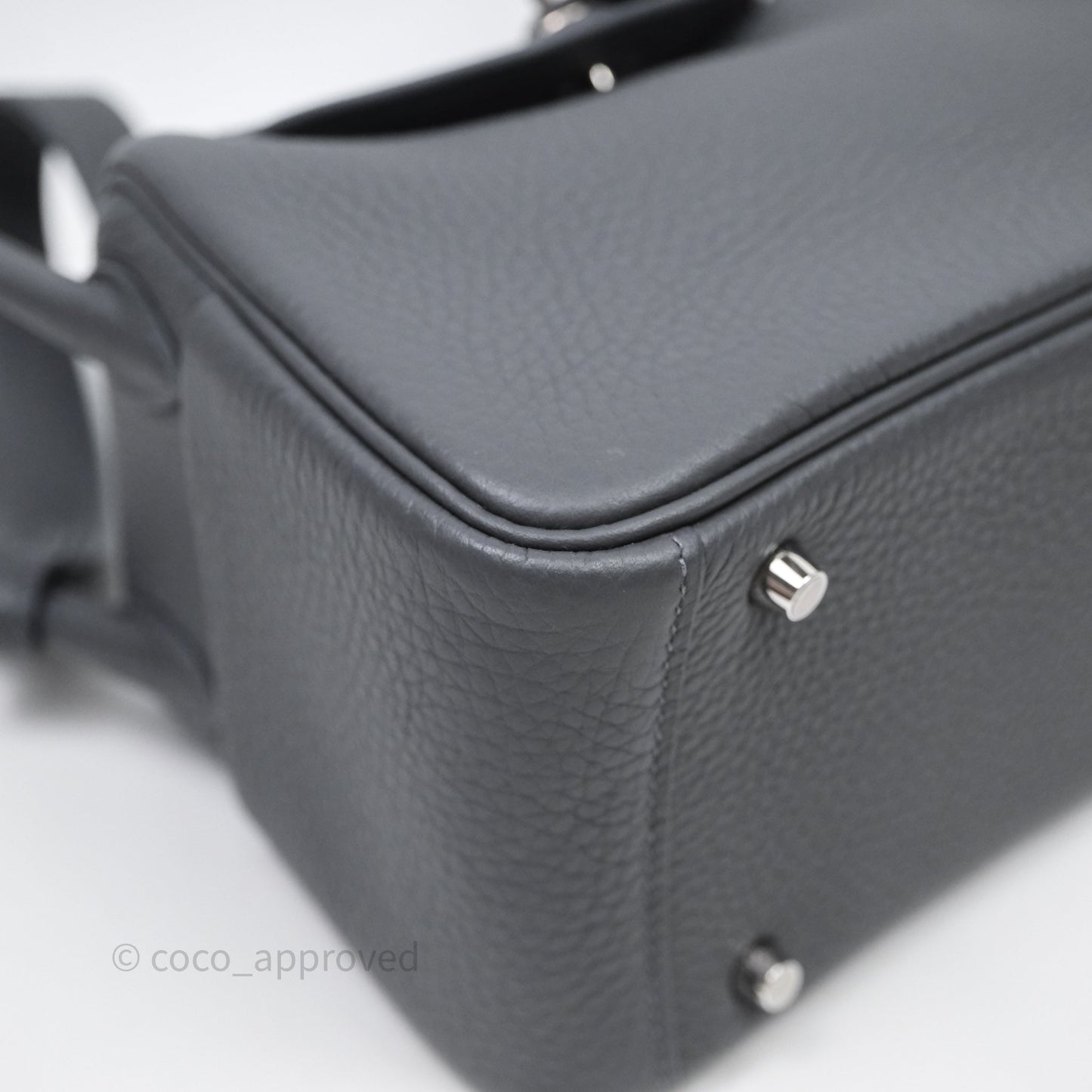 Hermès Mini Lindy II 85 Ardoise Clemence Palladium Hardware