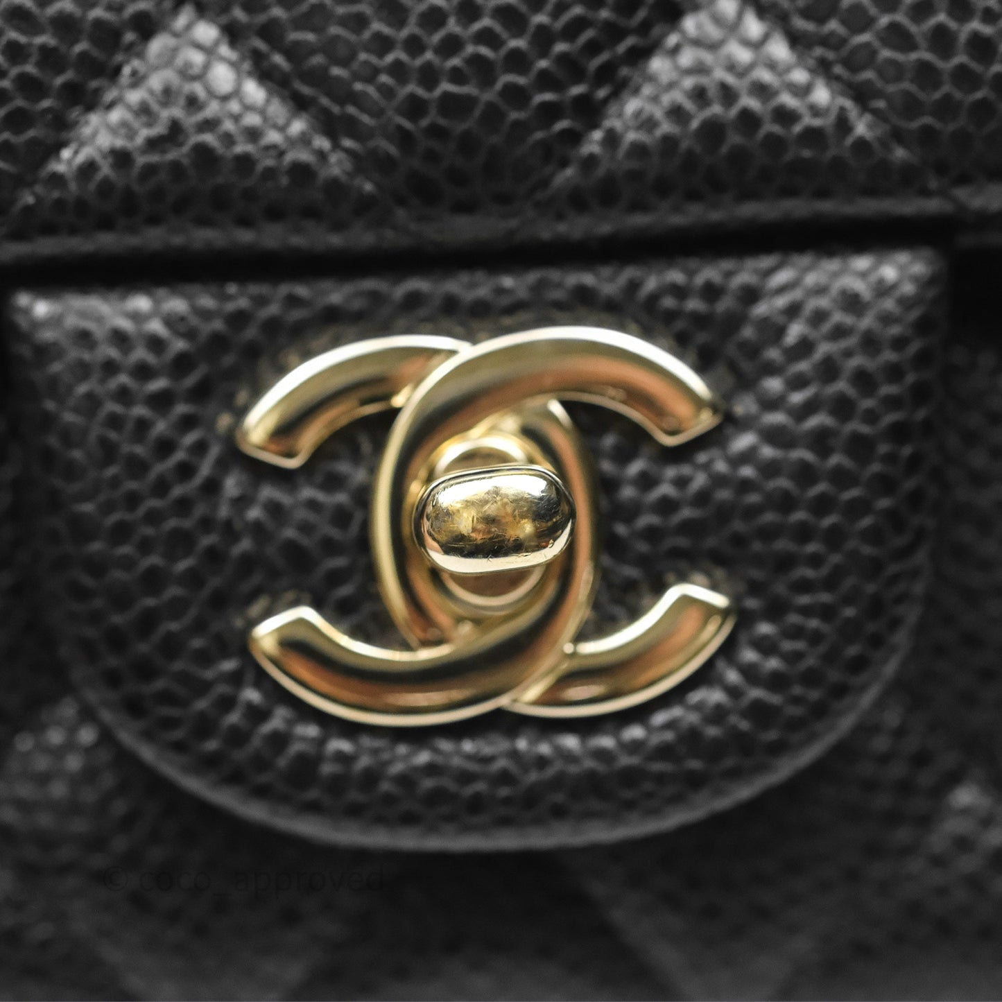 Chanel Quilted Mini Rectangular Black Caviar Gold Hardware