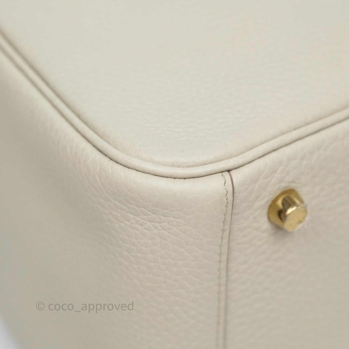 Hermès Lindy 26 Beton 8L Clemence Gold Hardware