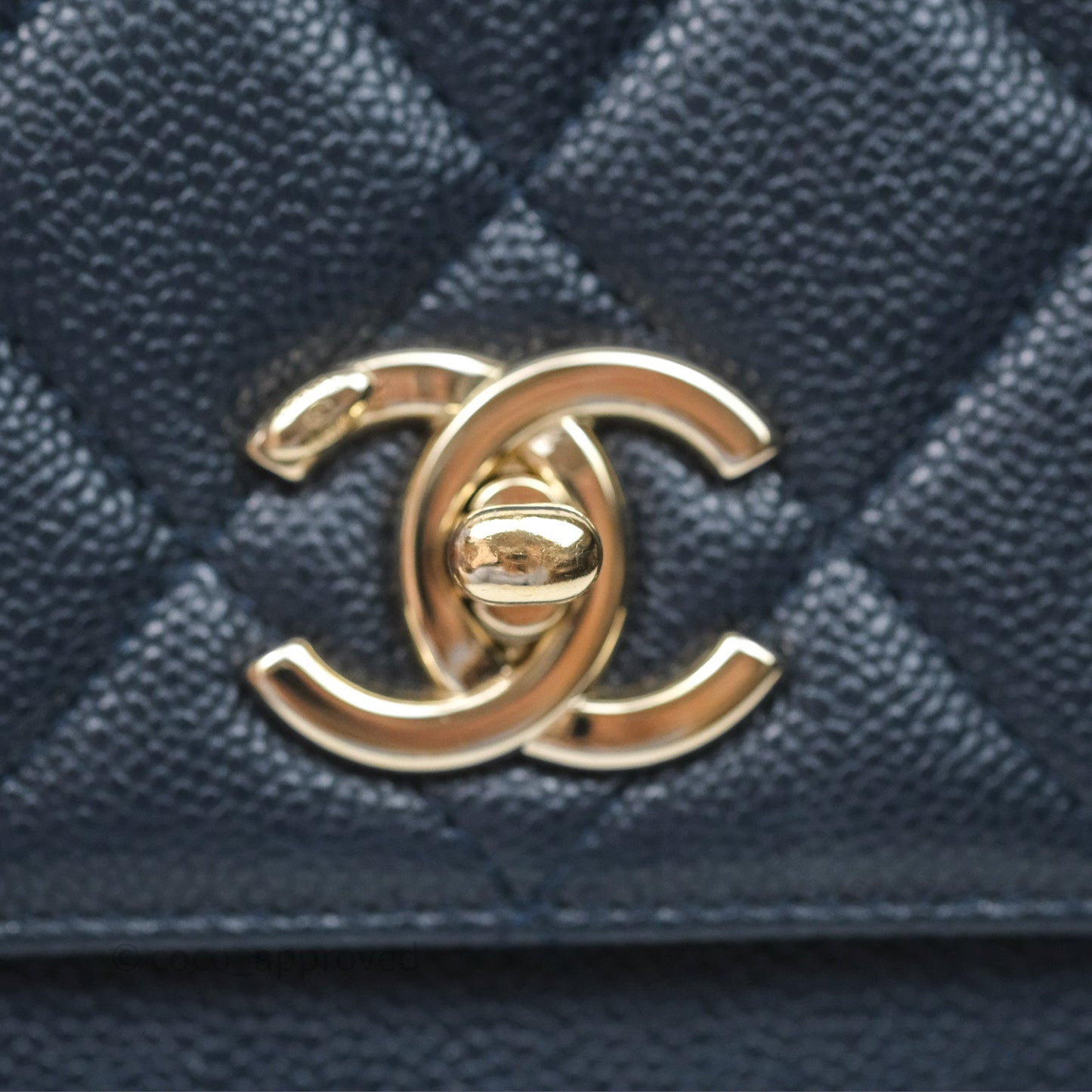 Chanel Quilted Small Business Affinity Flap Navy Caviar Gold Hardware