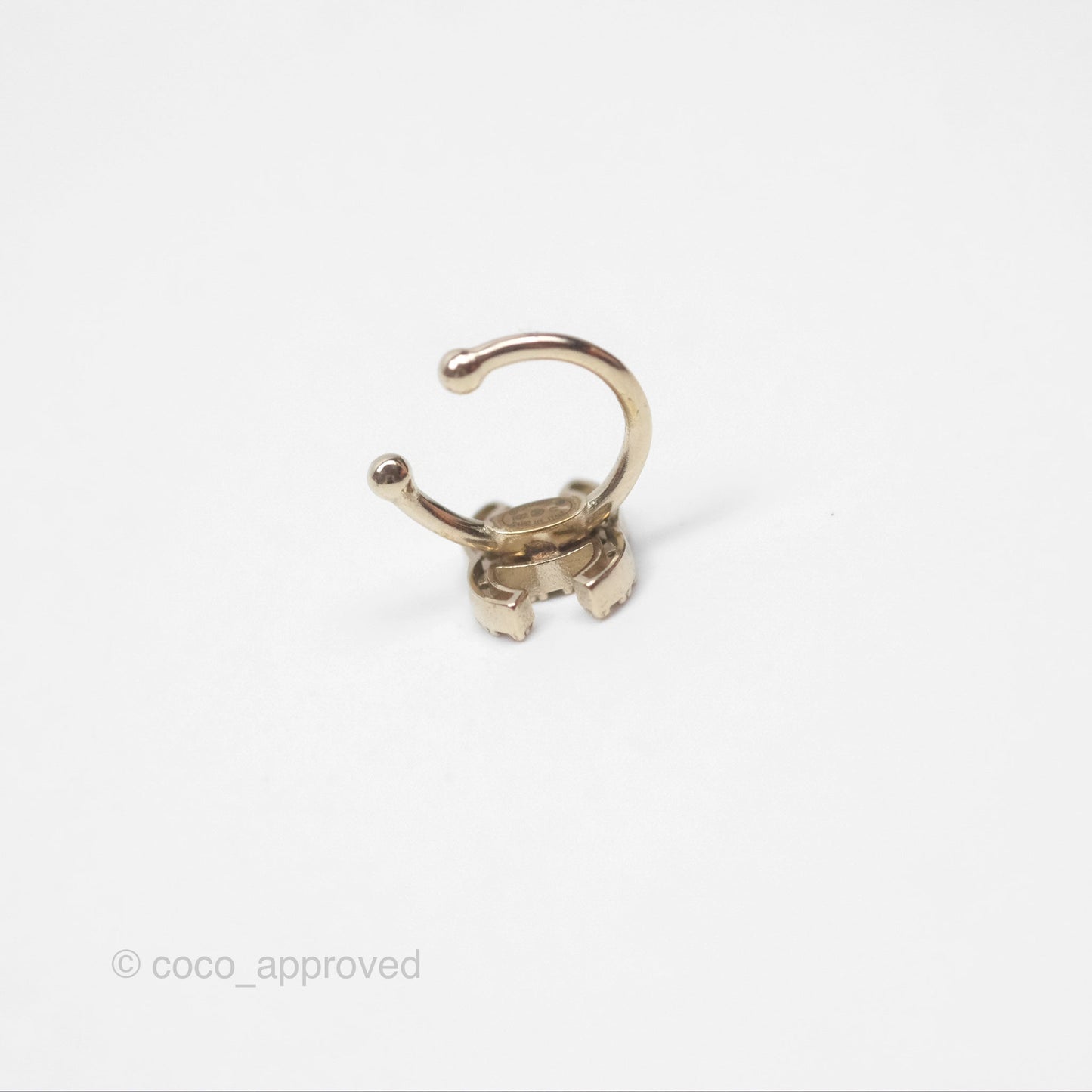 Chanel Crystal CC Ear Cuff Gold Tone 22C
