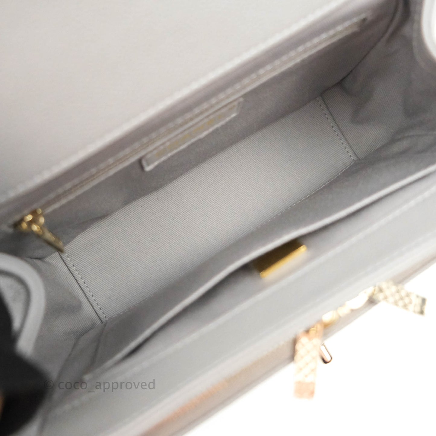 Chanel Quilted Medium Business Affinity Flap Grey Caviar Gold Hardware