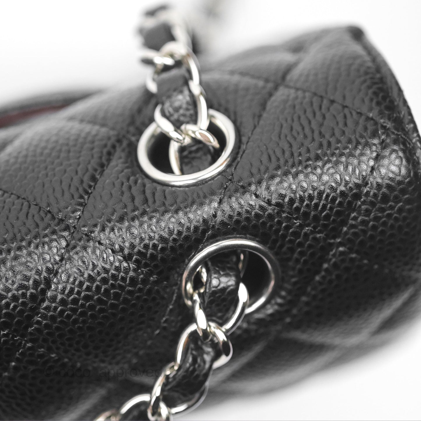 Chanel Classic M/L Medium Flap Quilted Black Caviar Silver Hardware