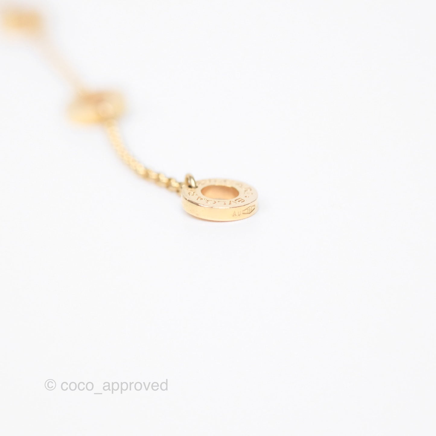 Bvlgari Mini Zero1 Necklace Ceramic Bronze Rose Gold