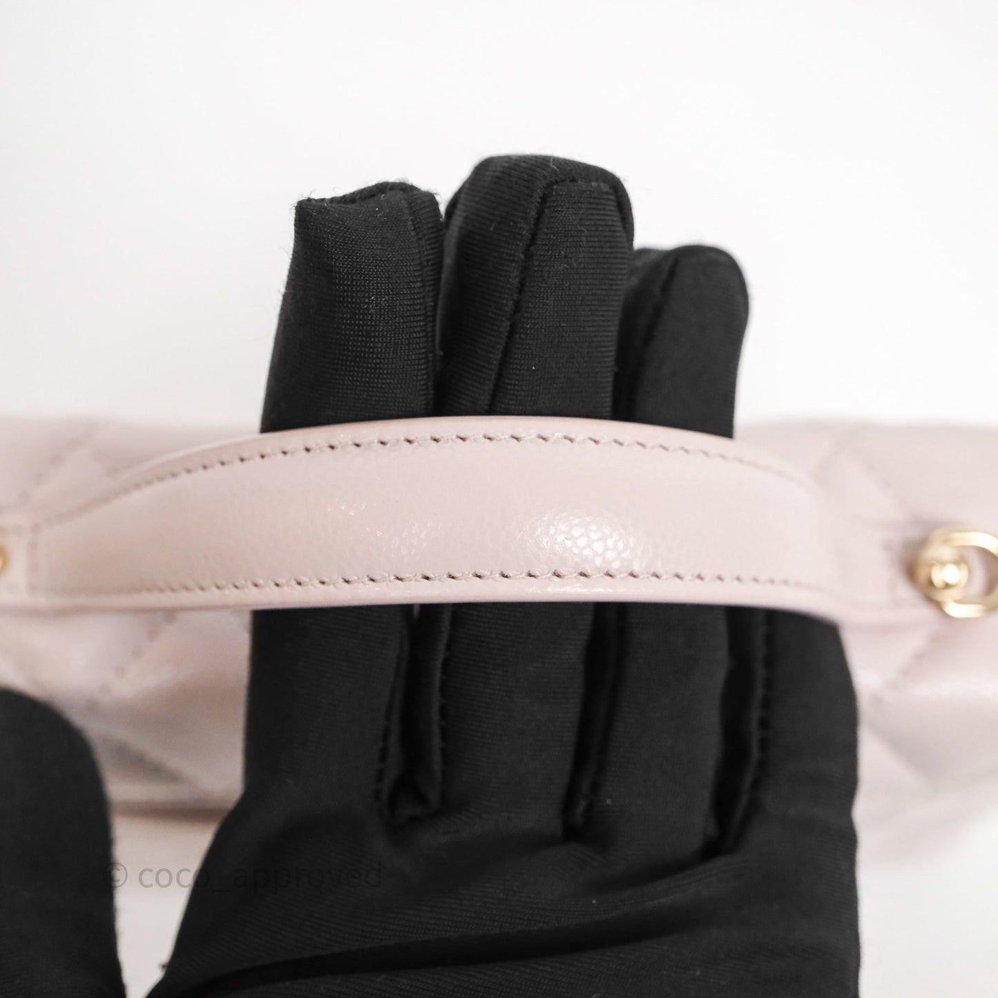 Chanel Top Handle Long Vanity with Chain Lilac Caviar Gold Hardware