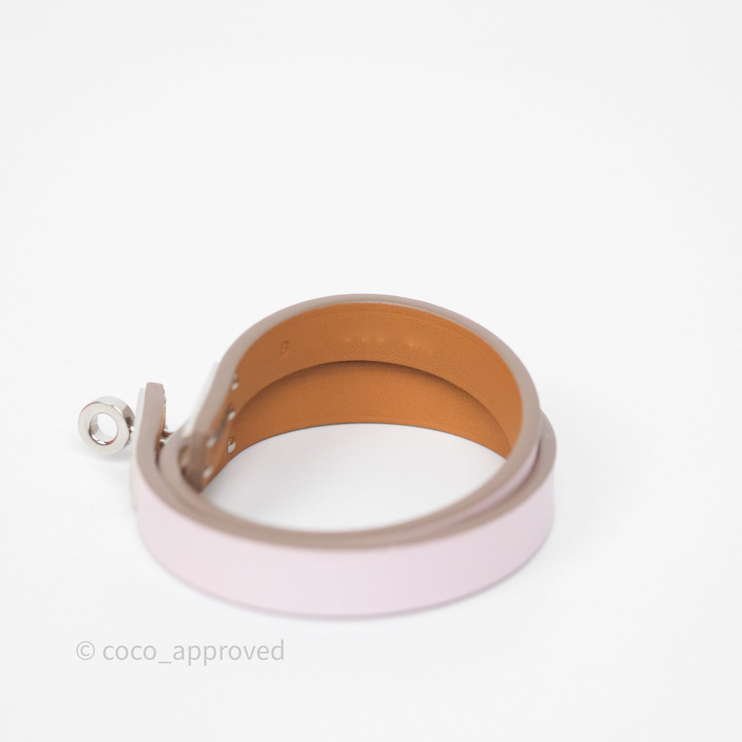 Hermès Kelly Double Tour Bracelet Mauve Pâle Swift Palladium Hardware