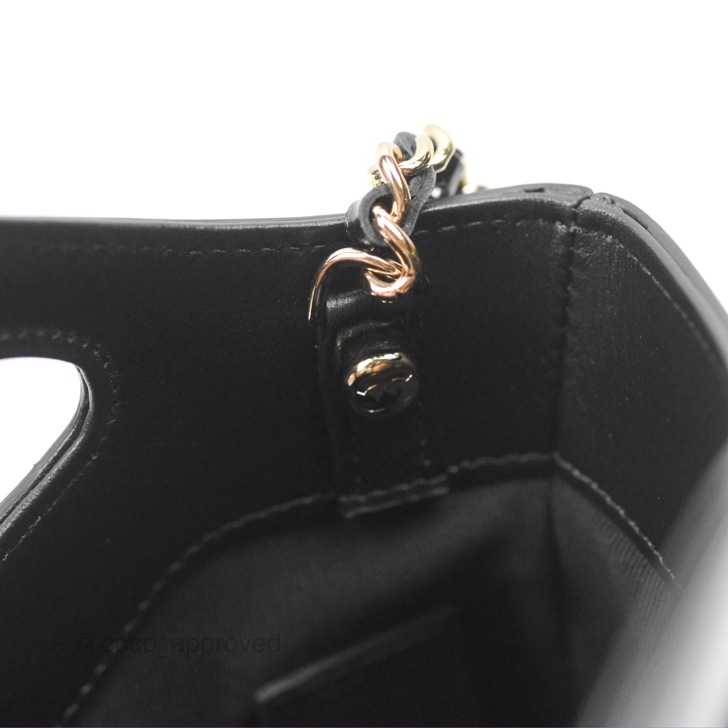 Chanel Nano 31 Black Shiny Calfskin Gold Hardware