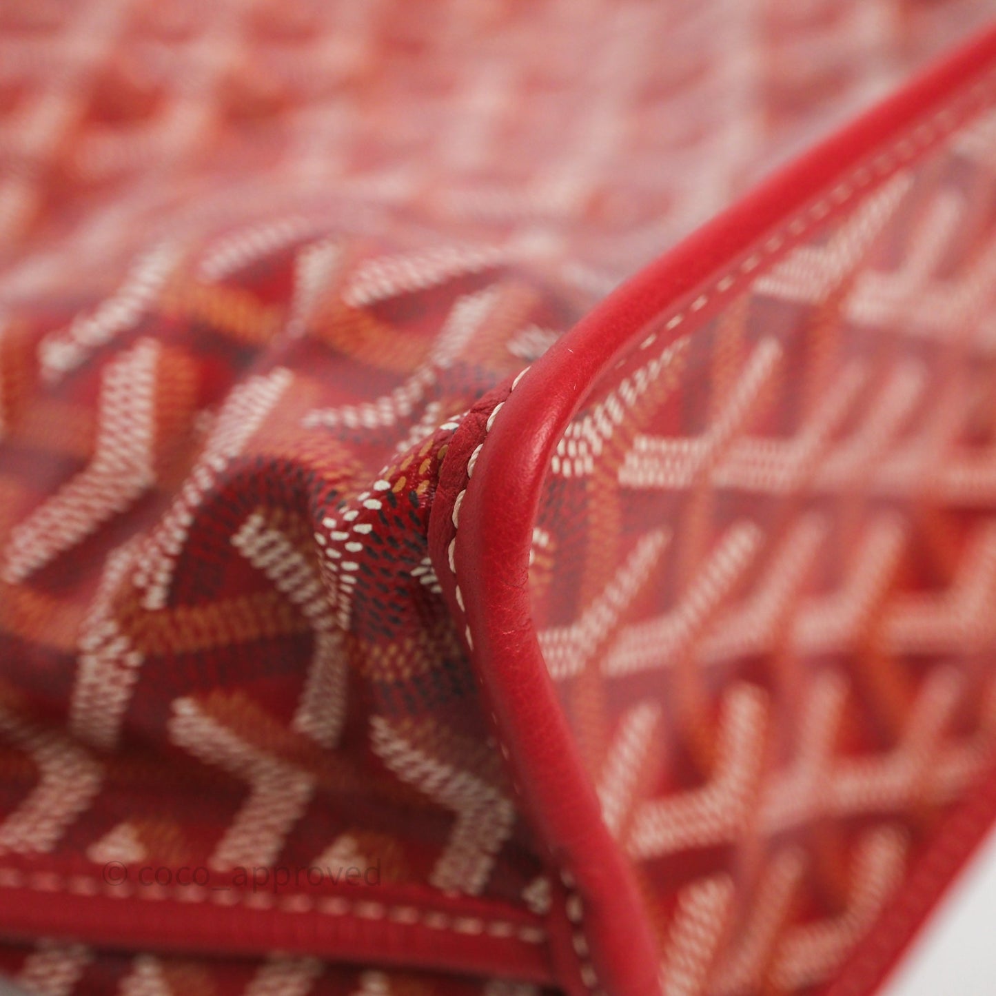 Goyard Anjou Mini Tote Bag Red Goyardine Canvas