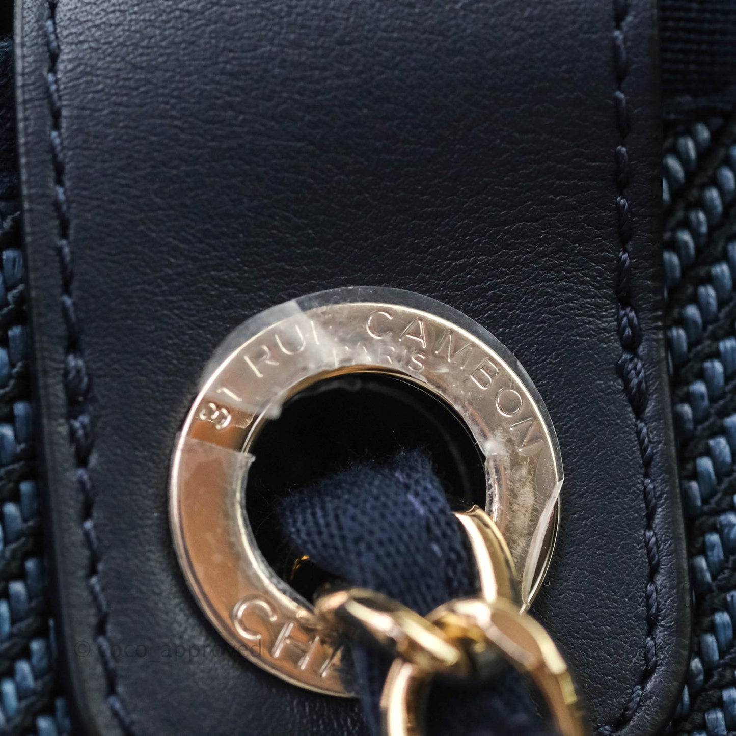 Chanel Canvas Large Deauville Tote Navy Blue