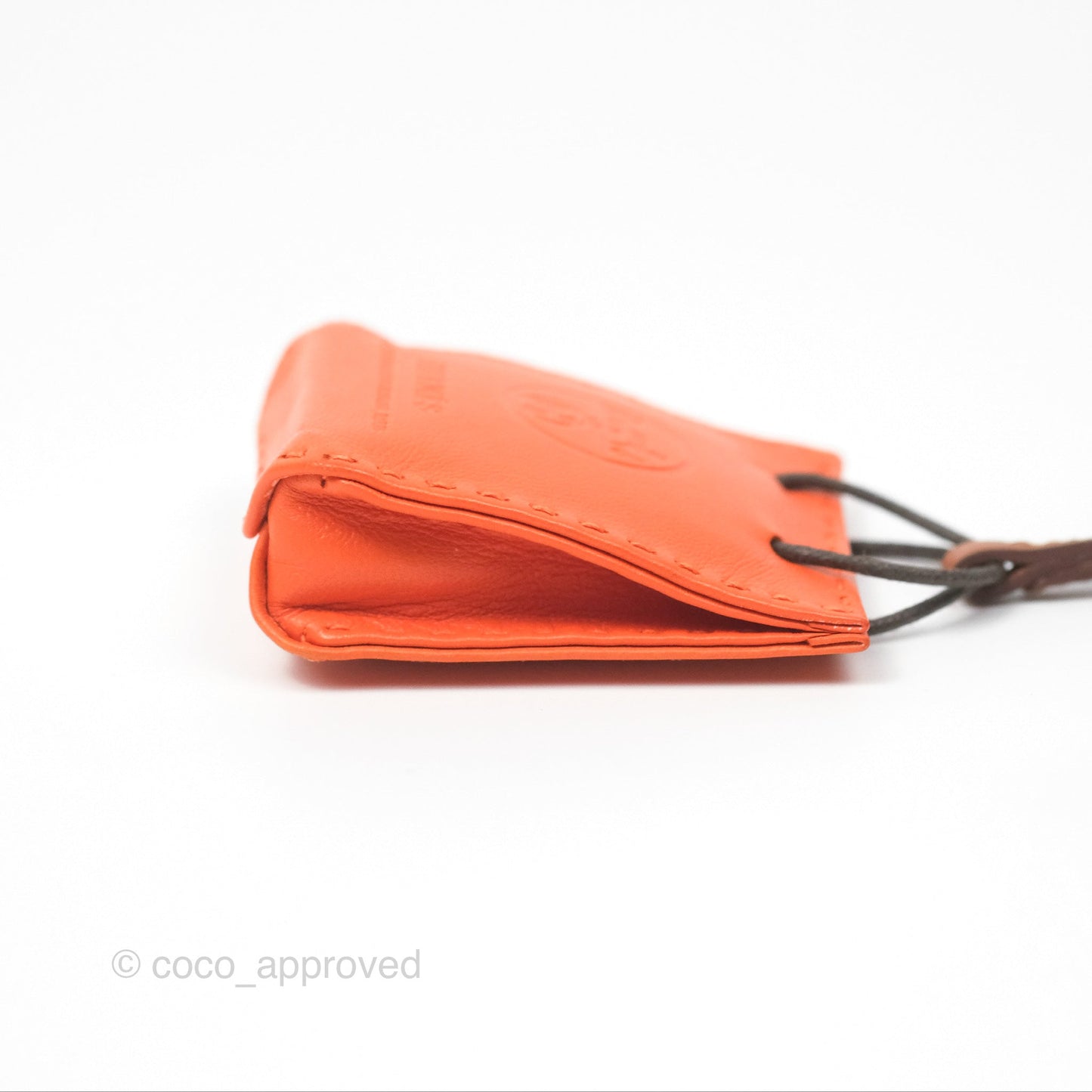 Hermès Orange Shopping Bag Charm