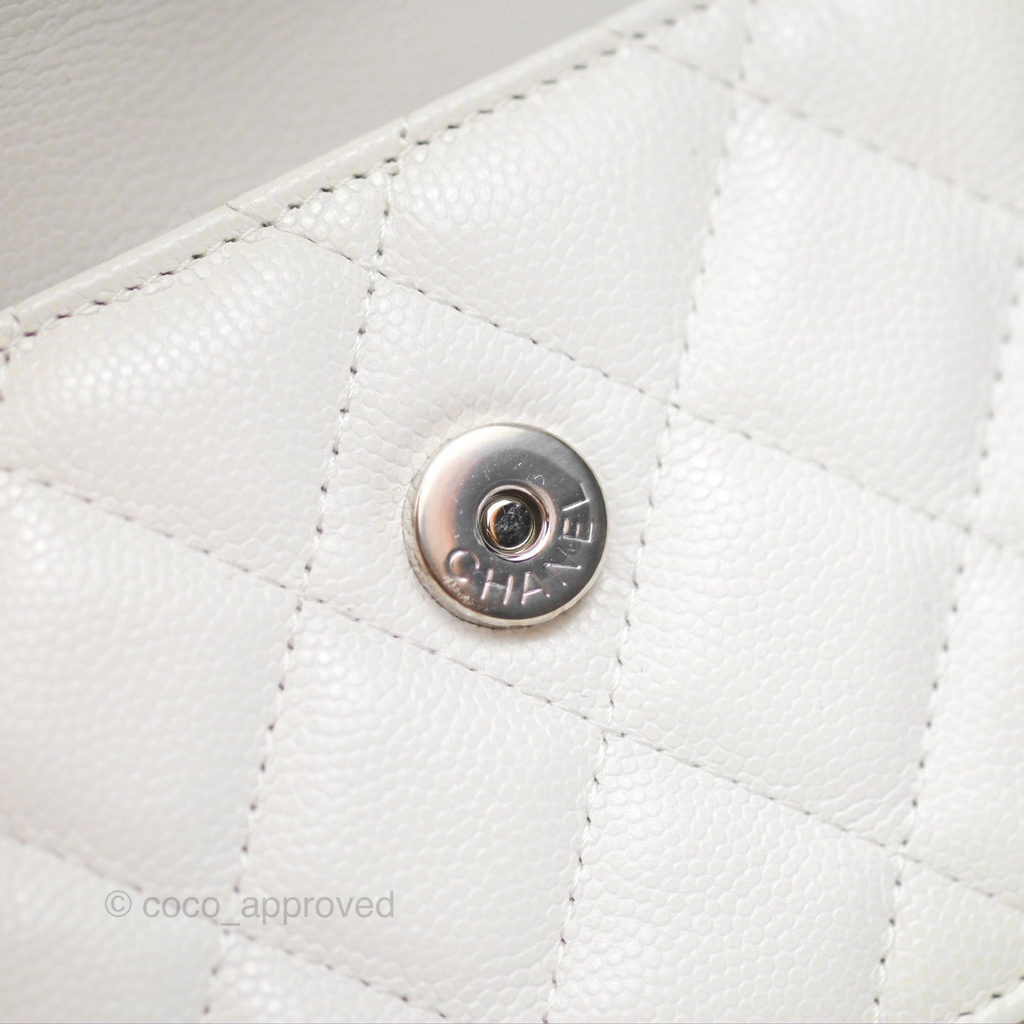 Chanel My Everything Belt Flap Card Holder White Caviar Incognito Hardware