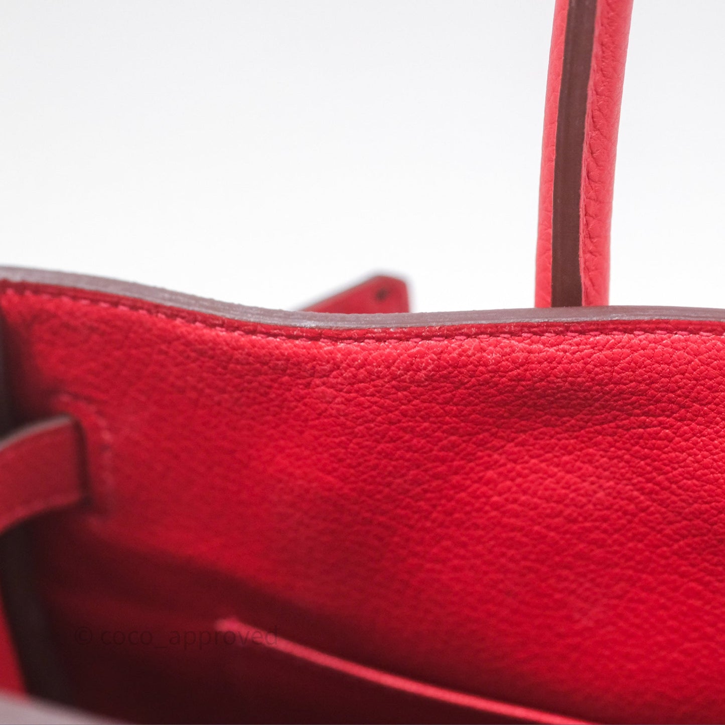 Hermès Birkin 30 Retourne Geranium D5 Togo Gold Hardware