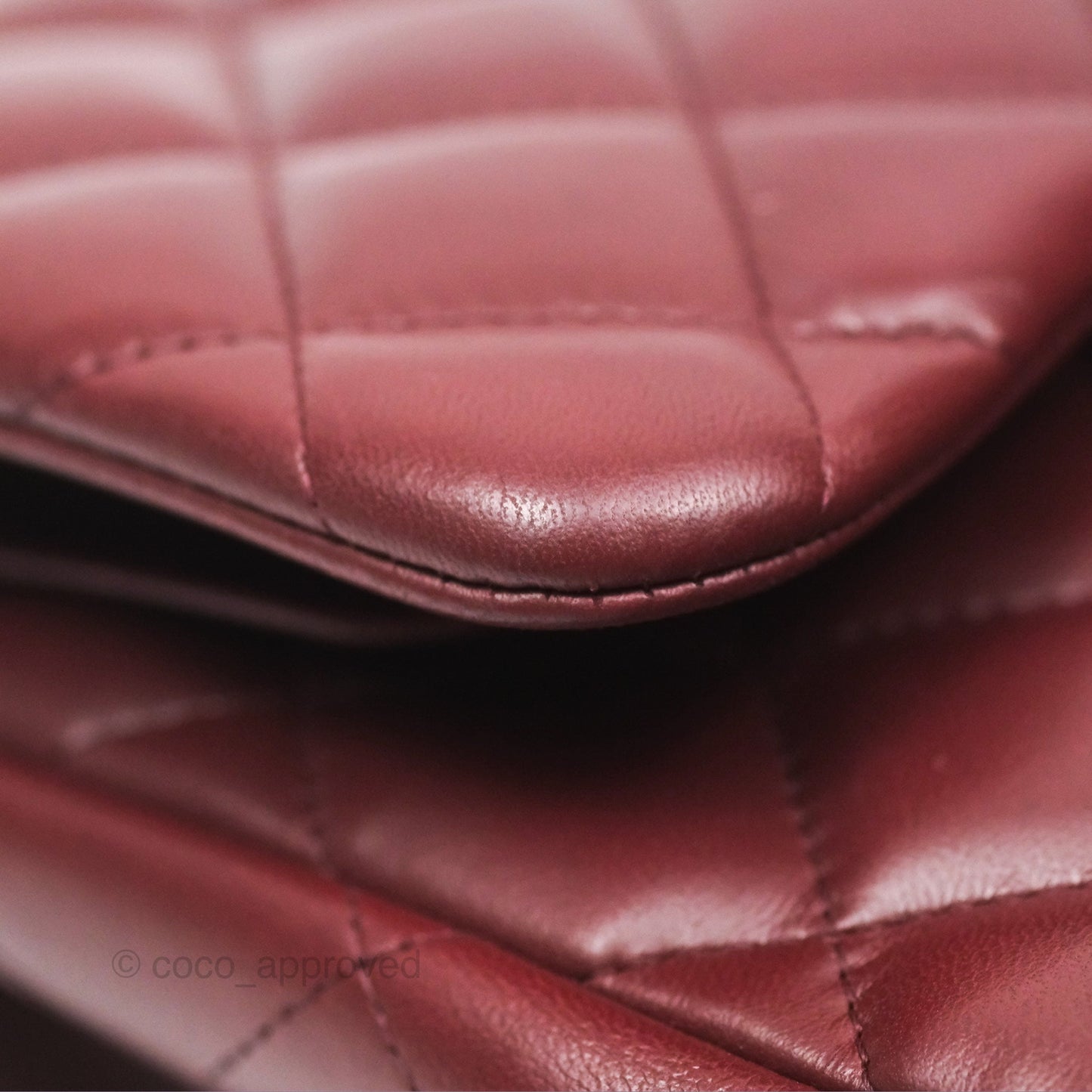 Chanel Jumbo Double Flap Burgundy Lambskin Gold Hardware