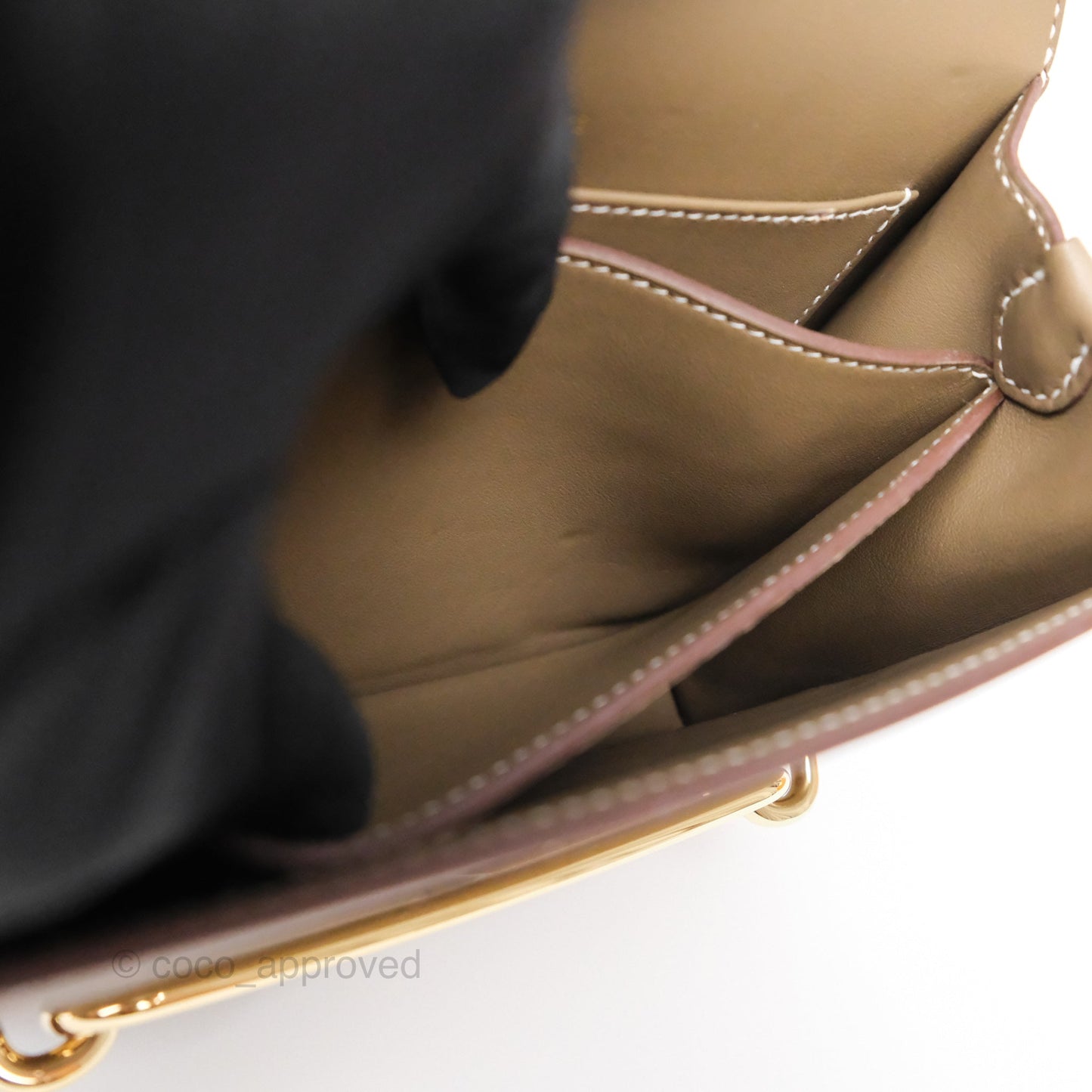 Hermès Roulis Mini 18 Etoupe 18 Swift Gold Hardware