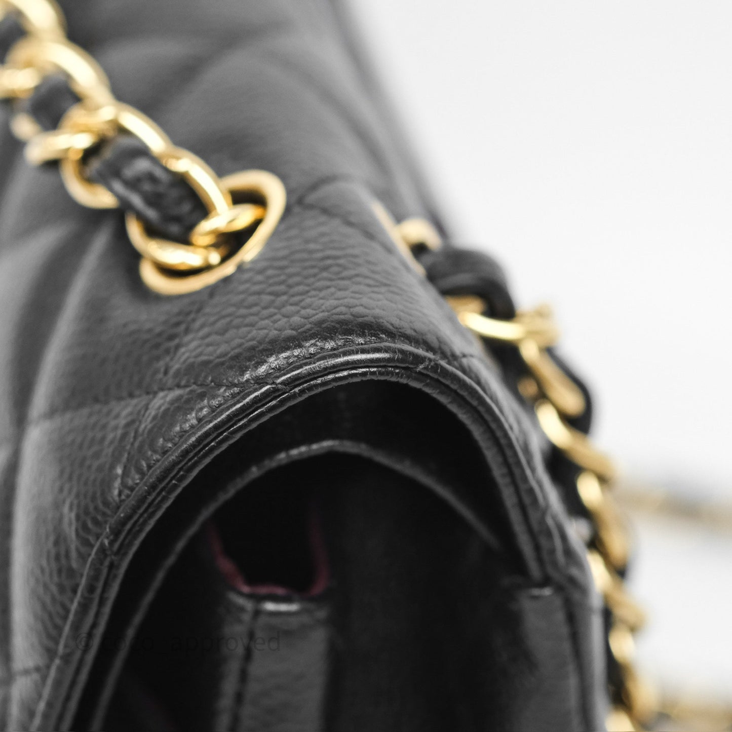 Chanel Jumbo Double Flap Quilted Black Caviar Gold Hardware⁣⁣