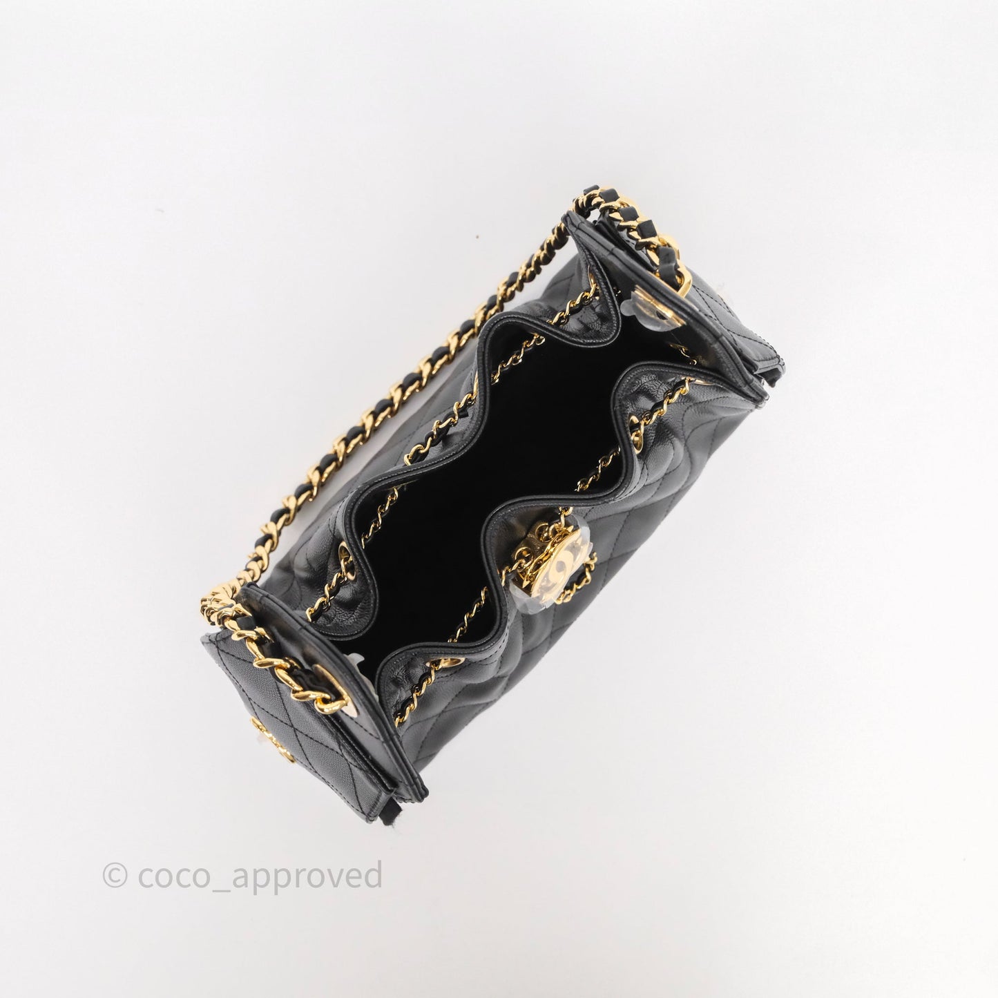 Chanel 25 Mini Bag Black Caviar Gold Hardware