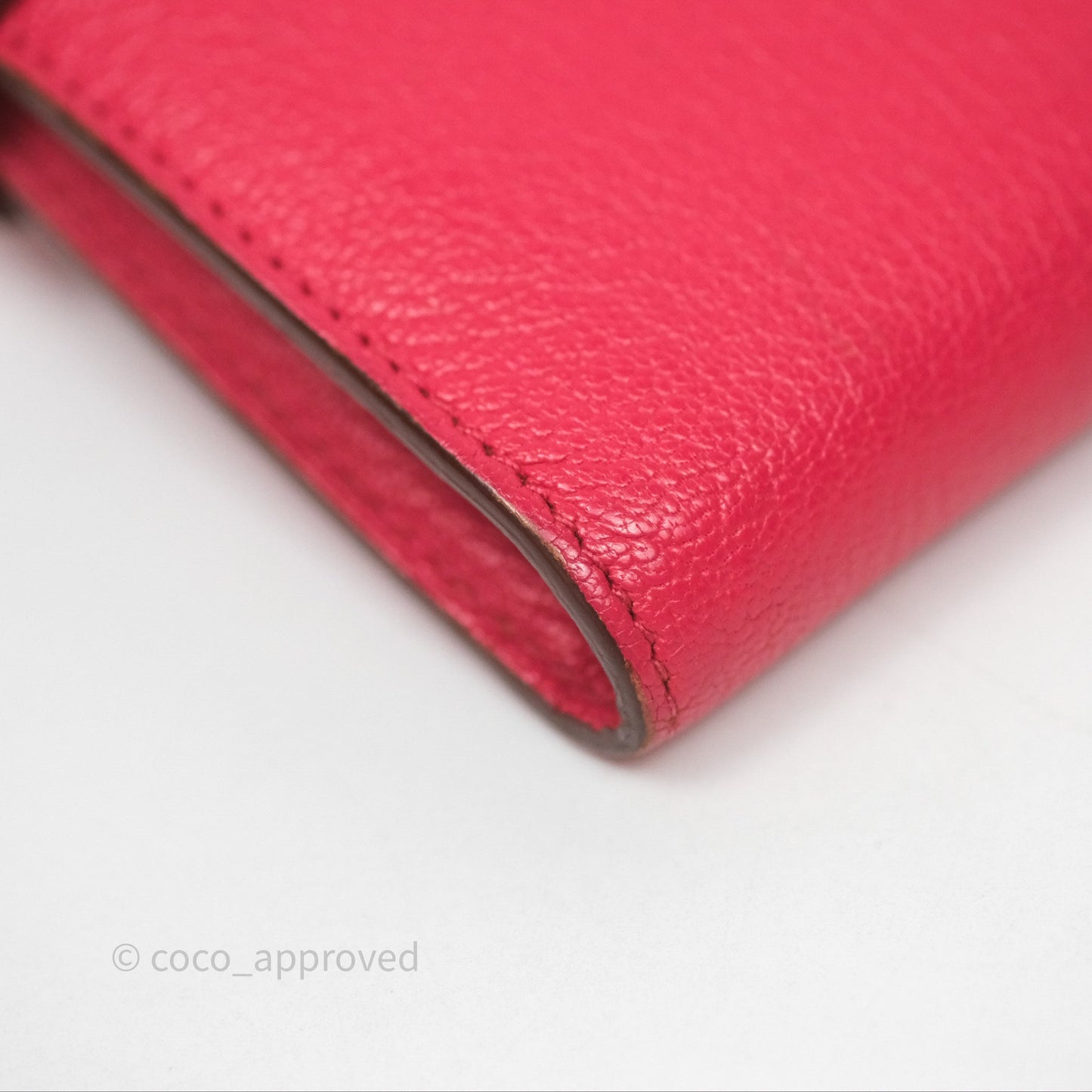 Hermès Kelly Wallet Pink Chevre Mysore Palladium Hardware