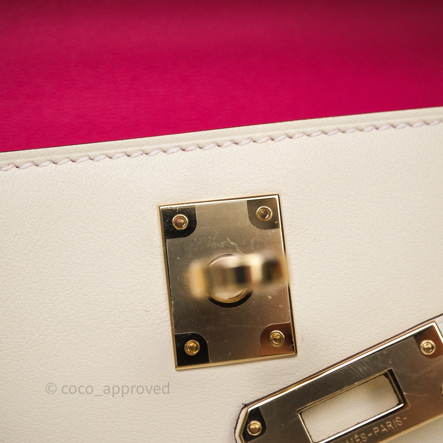 Hermès Kelly Pochette Nata Swift Pink Special Order Gold Hardware
