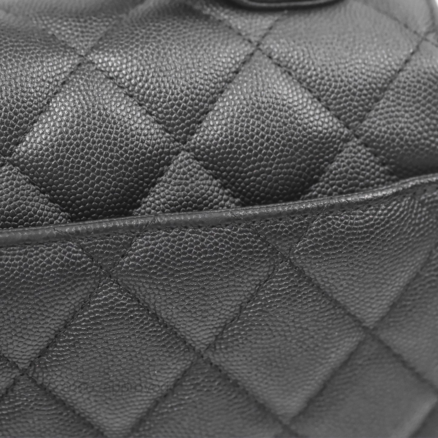 Chanel Quilted Medium Business Affinity Flap Black Caviar Gold Hardware