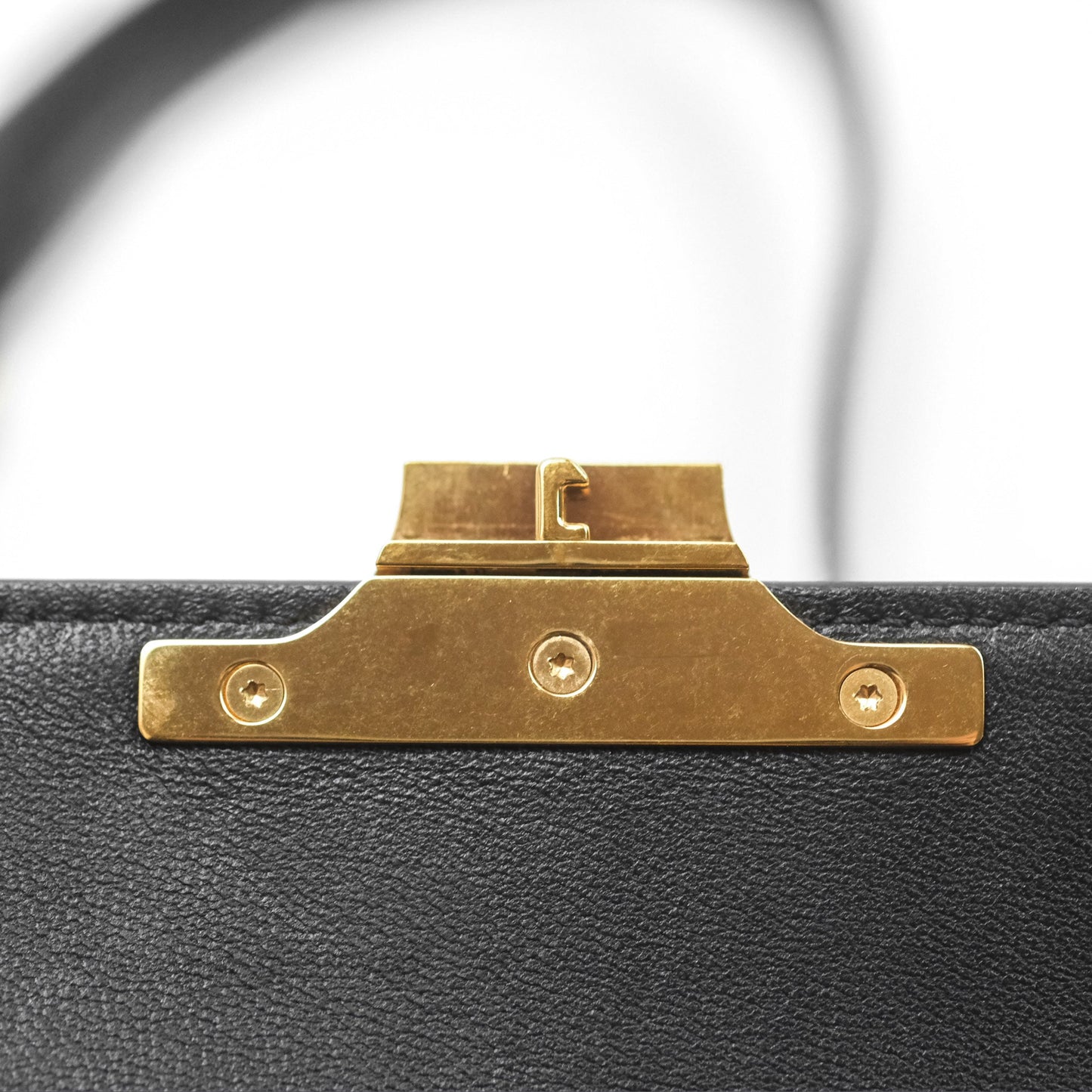 Celine Triomphe Shoulder Bag Black Calfskin