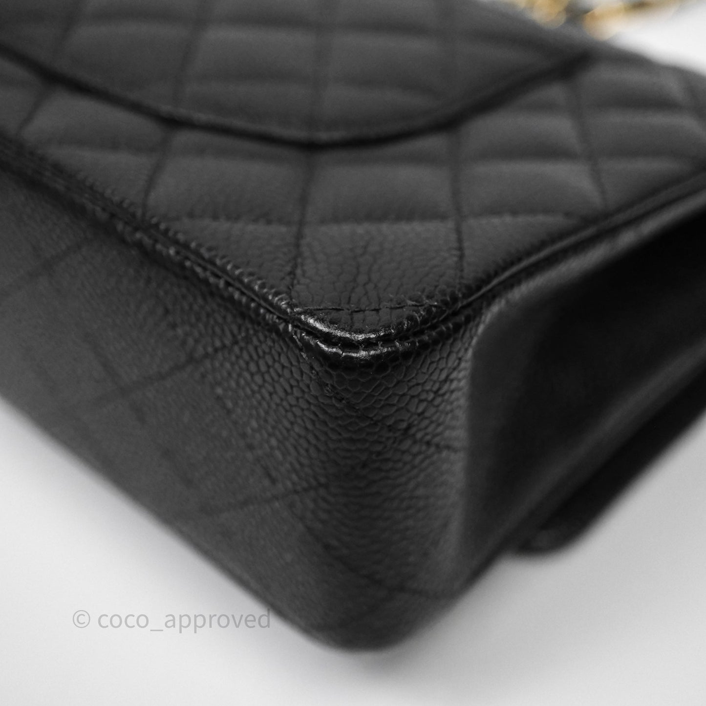 Chanel Classic Medium Flap Quilted Black Caviar Gold Hardware