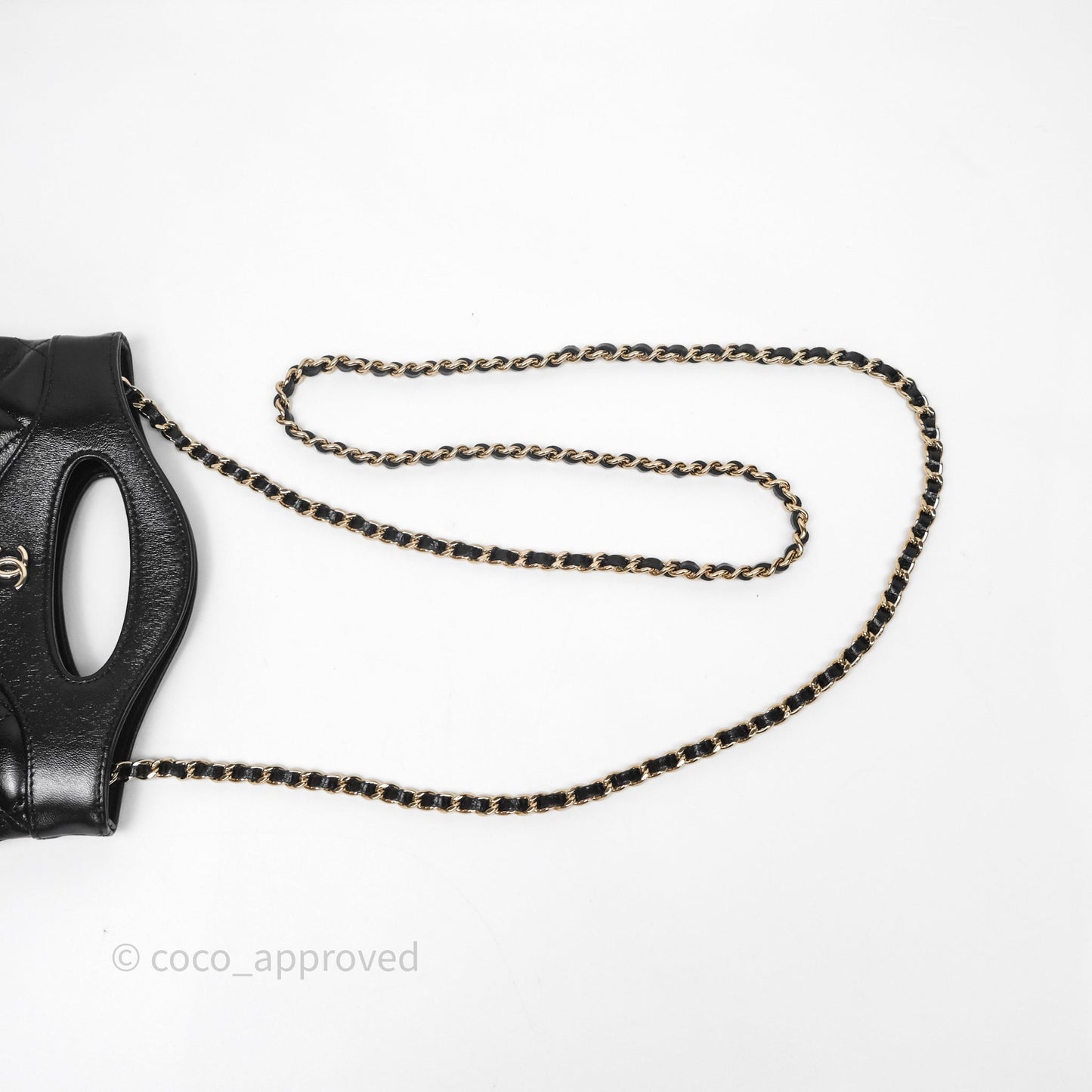 Chanel Nano 31 Black Shiny Lambskin Gold Hardware
