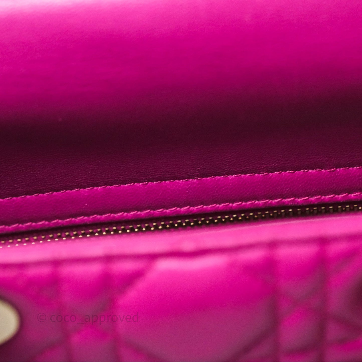 Christian Dior Small Lady Dior My ABCDior Magenta Cannage Lambskin