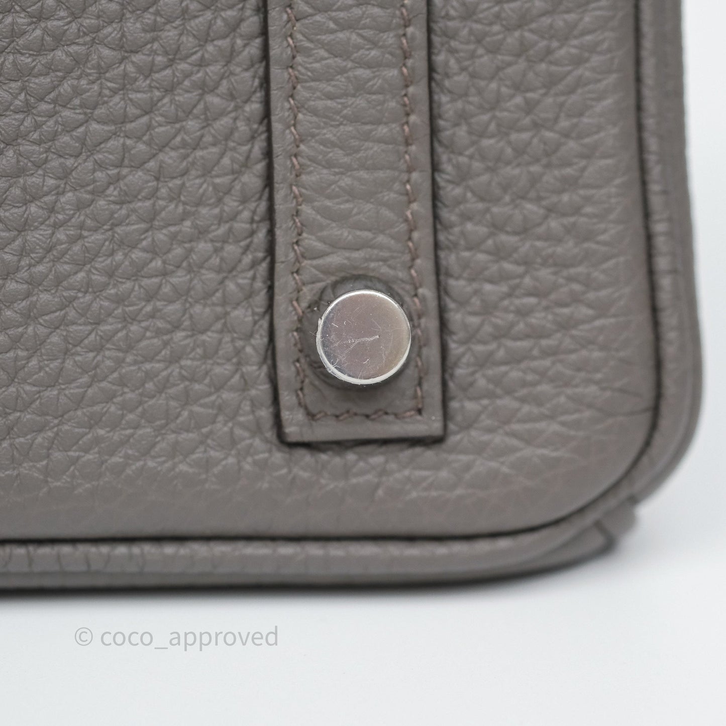 Hermès Birkin 25 Retourne Gris Etain 8F Togo Palladium Hardware