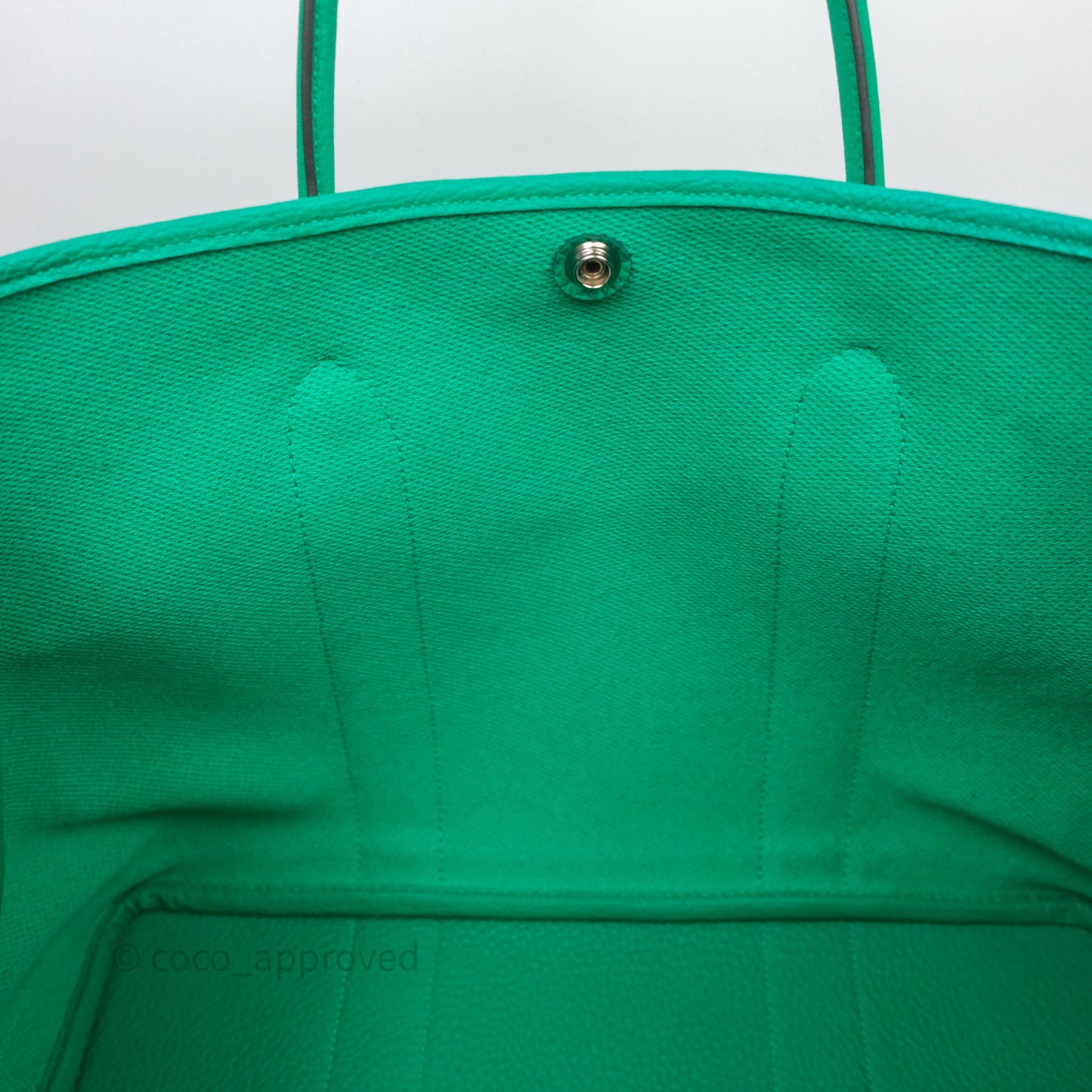 Hermès Garden Party 36 Canvas Ecru-Menthe / Menthe
