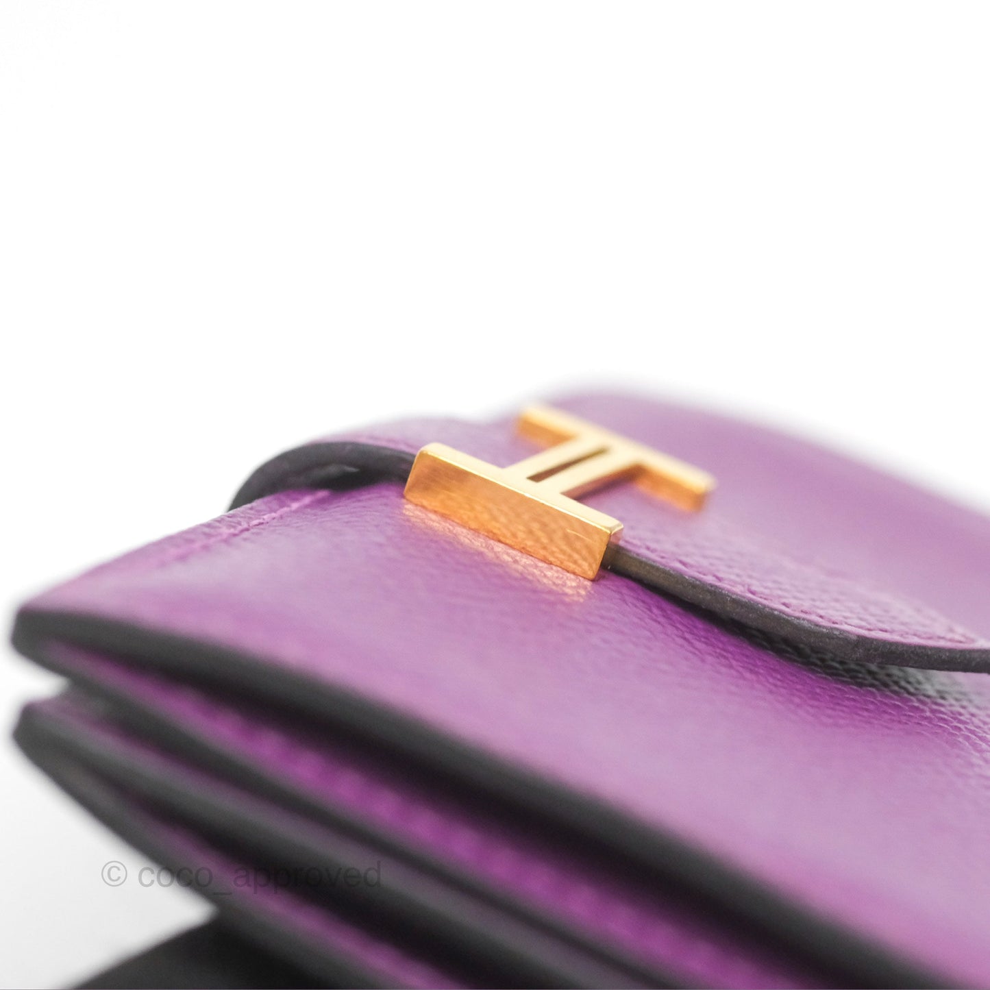 Hermès Bearn Card Holder Epsom Anemone Gold Hardware